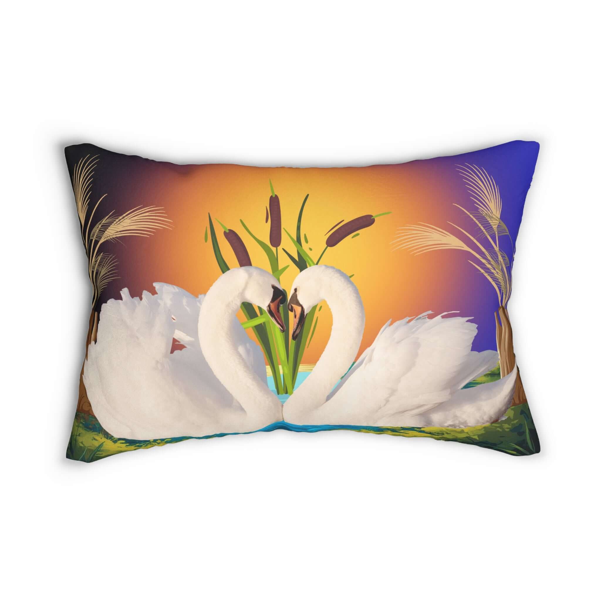 Details für Lendenkissen in Schwanenherzform