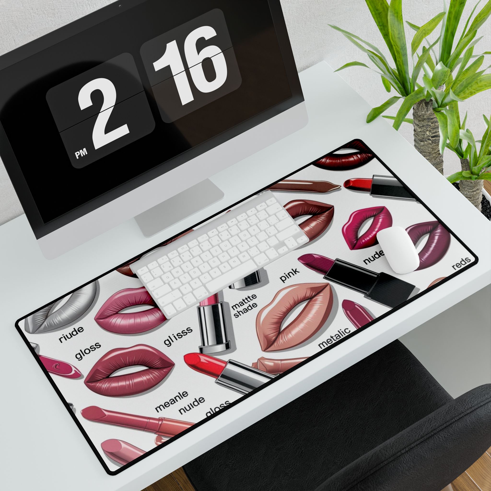 Schicke Lippenstift Schreibtischmatte