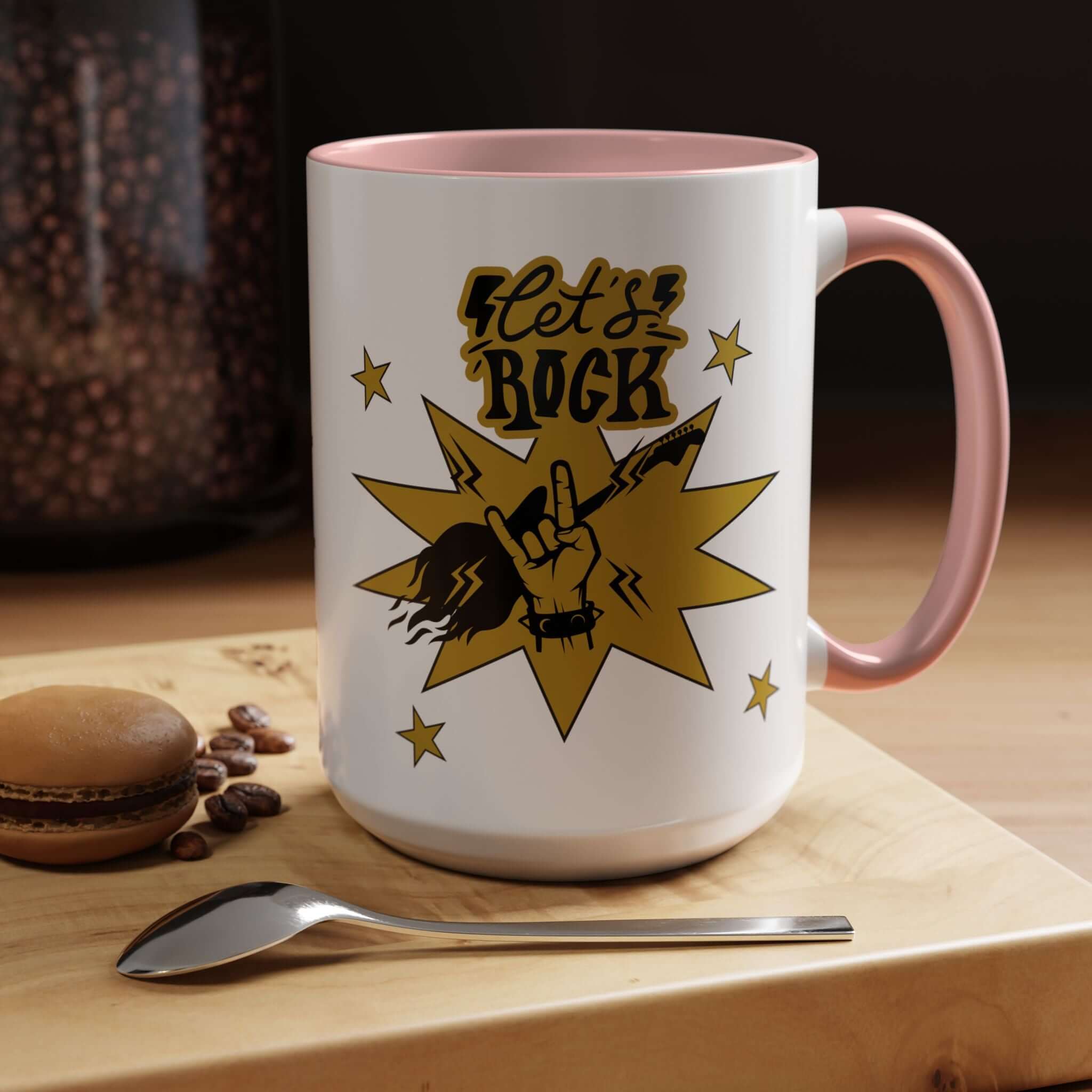 Details für Kaffeetasse – Design Rockmotiv