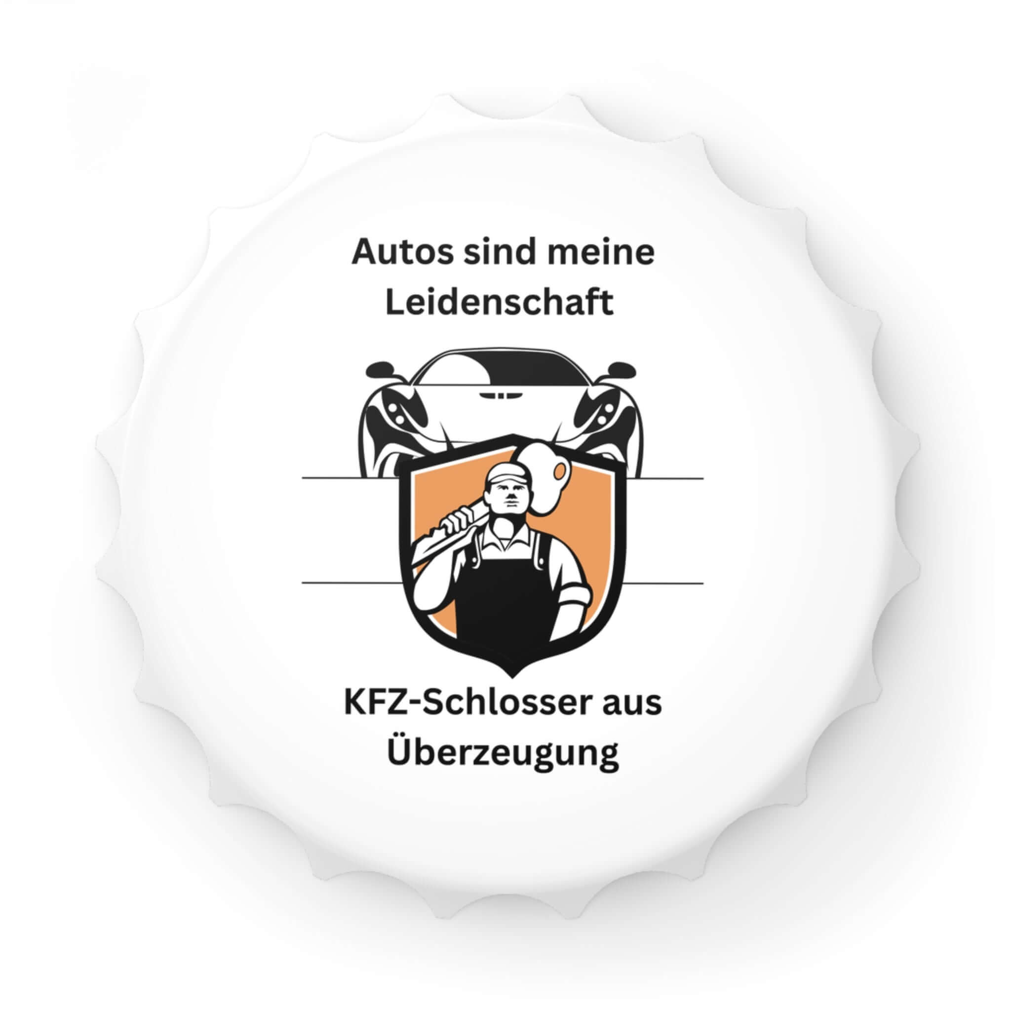 Flaschenöffner – Geschenk für Automechaniker Ein Flaschenöffner, der nicht nur praktisch ist, sondern auch perfekt zum Beruf und Hobby passt. Mit seinem Automechaniker-Design wird er zum originellen Geschenk für alle Schrauber und Werkstatt-Fans. Design: