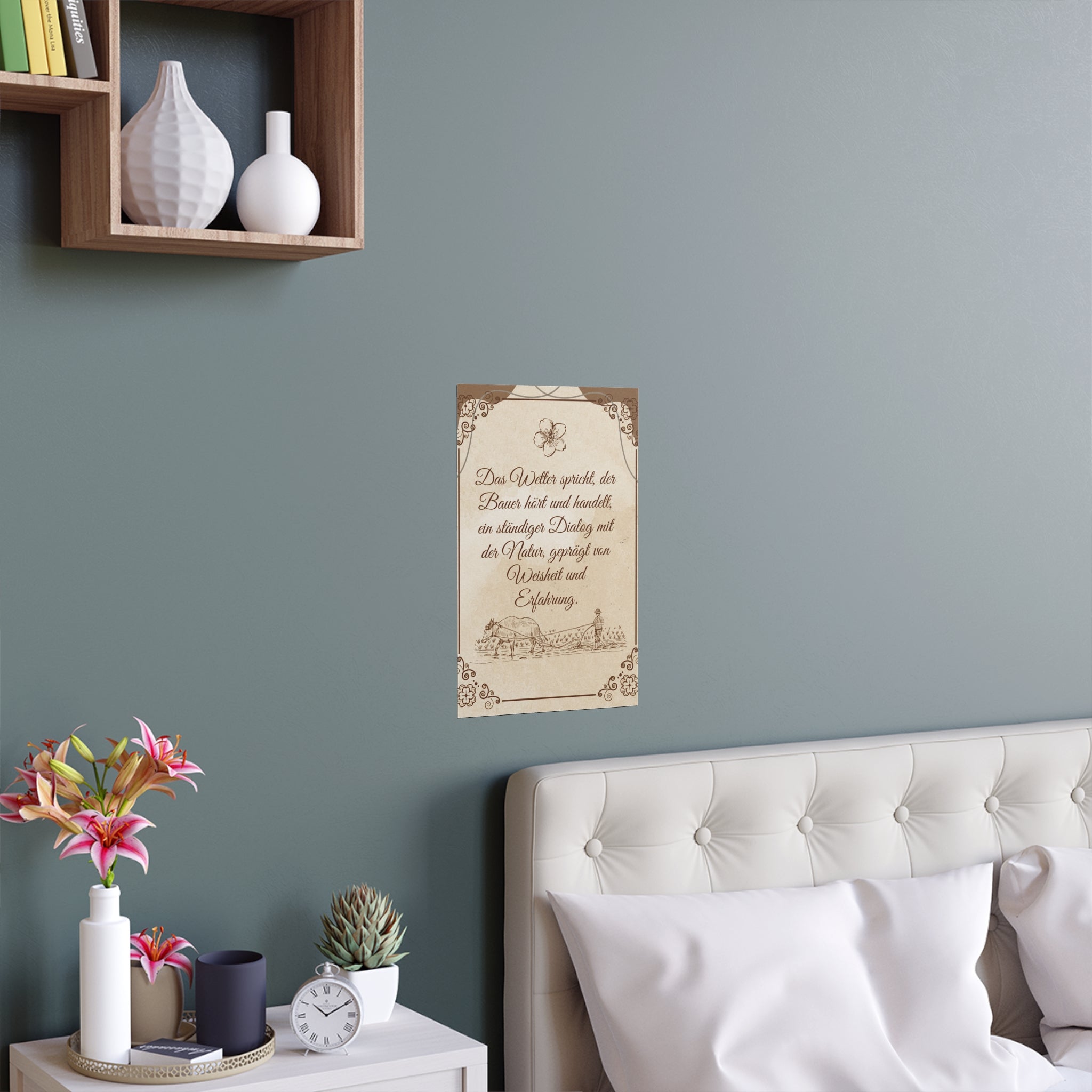 Silk Poster - Bauernspruch with Bauerliche Motiven Design