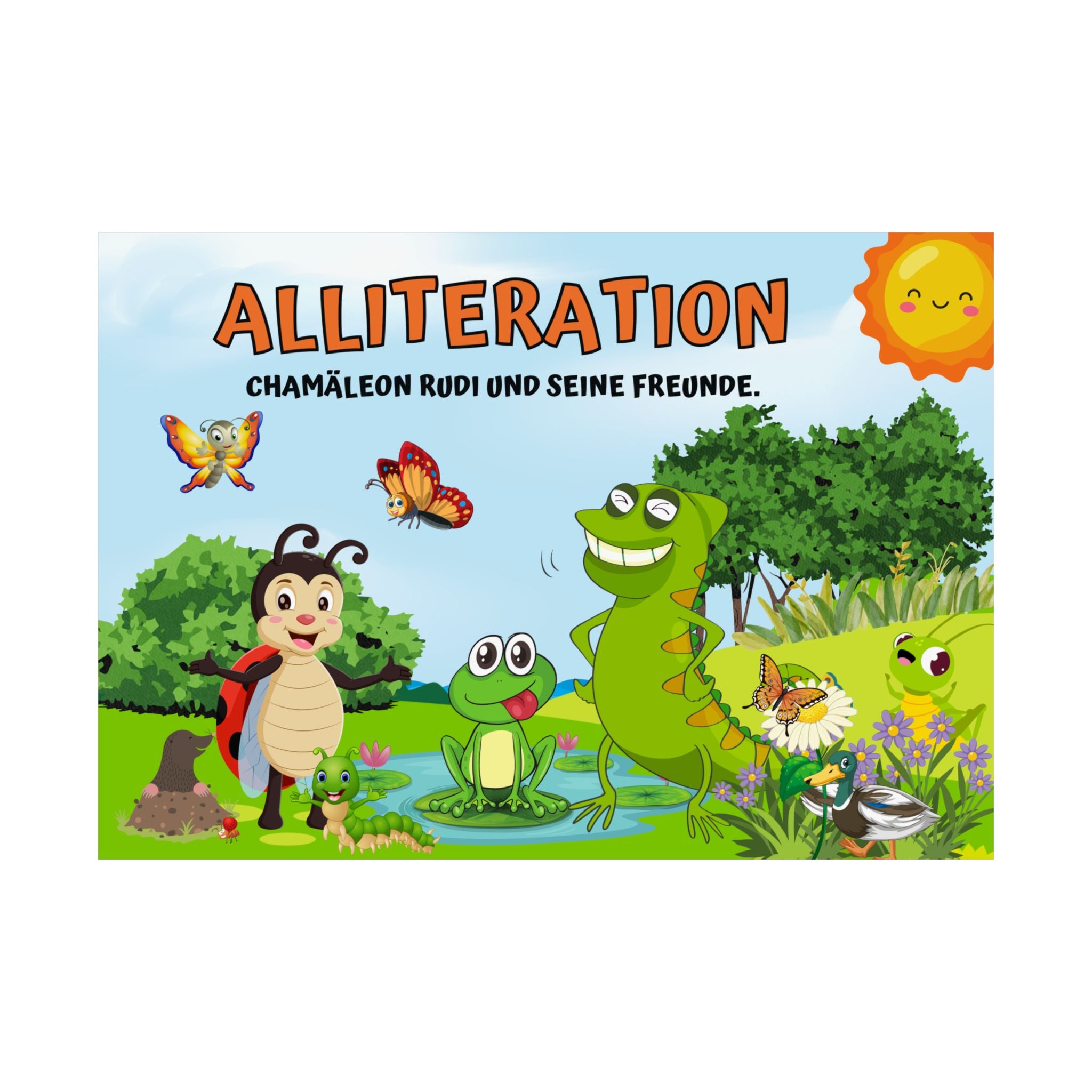 Kinder-Poster aus Satin, mit Tiere aus der Natur Kinderzimmer