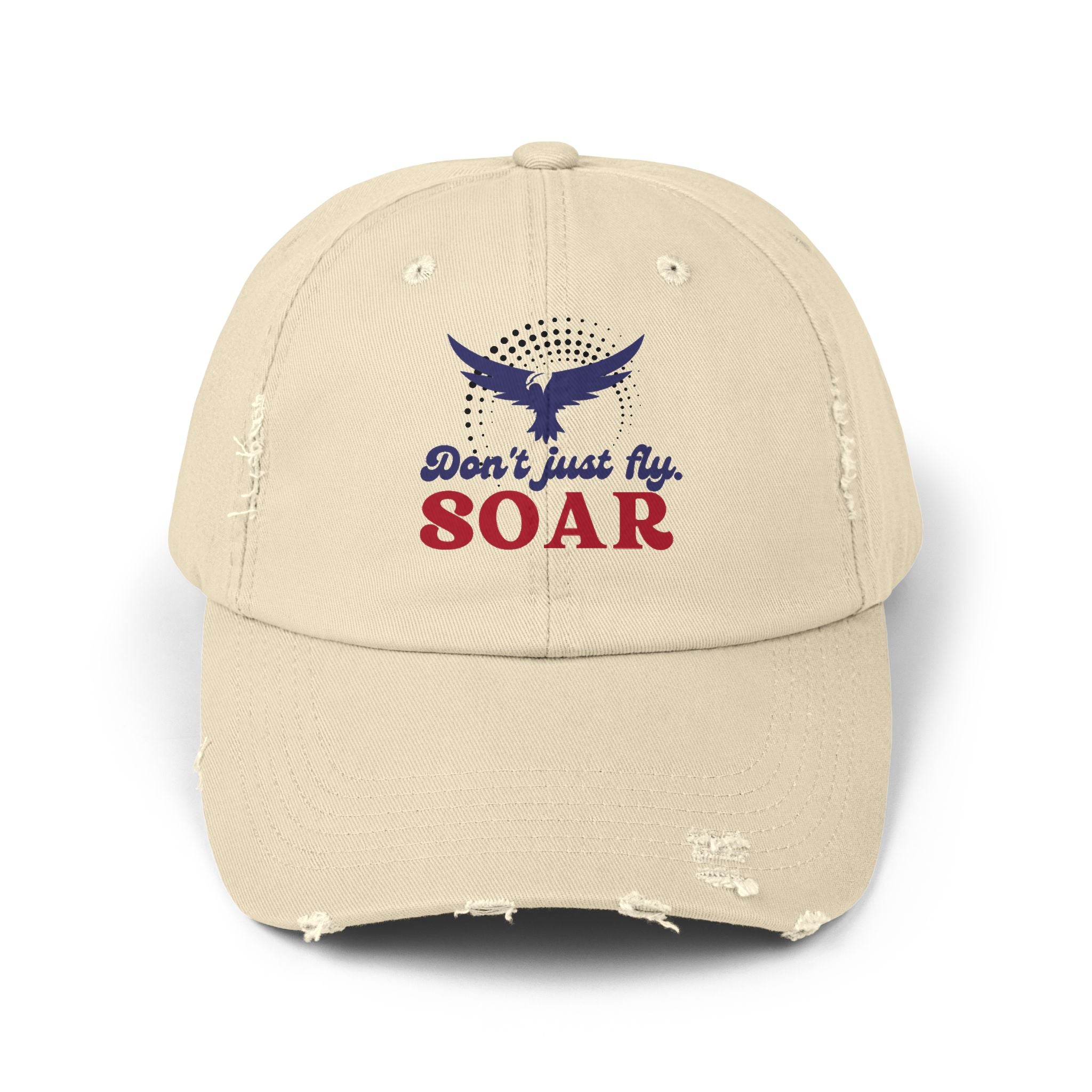 Unisex Distressed Cap in Beige