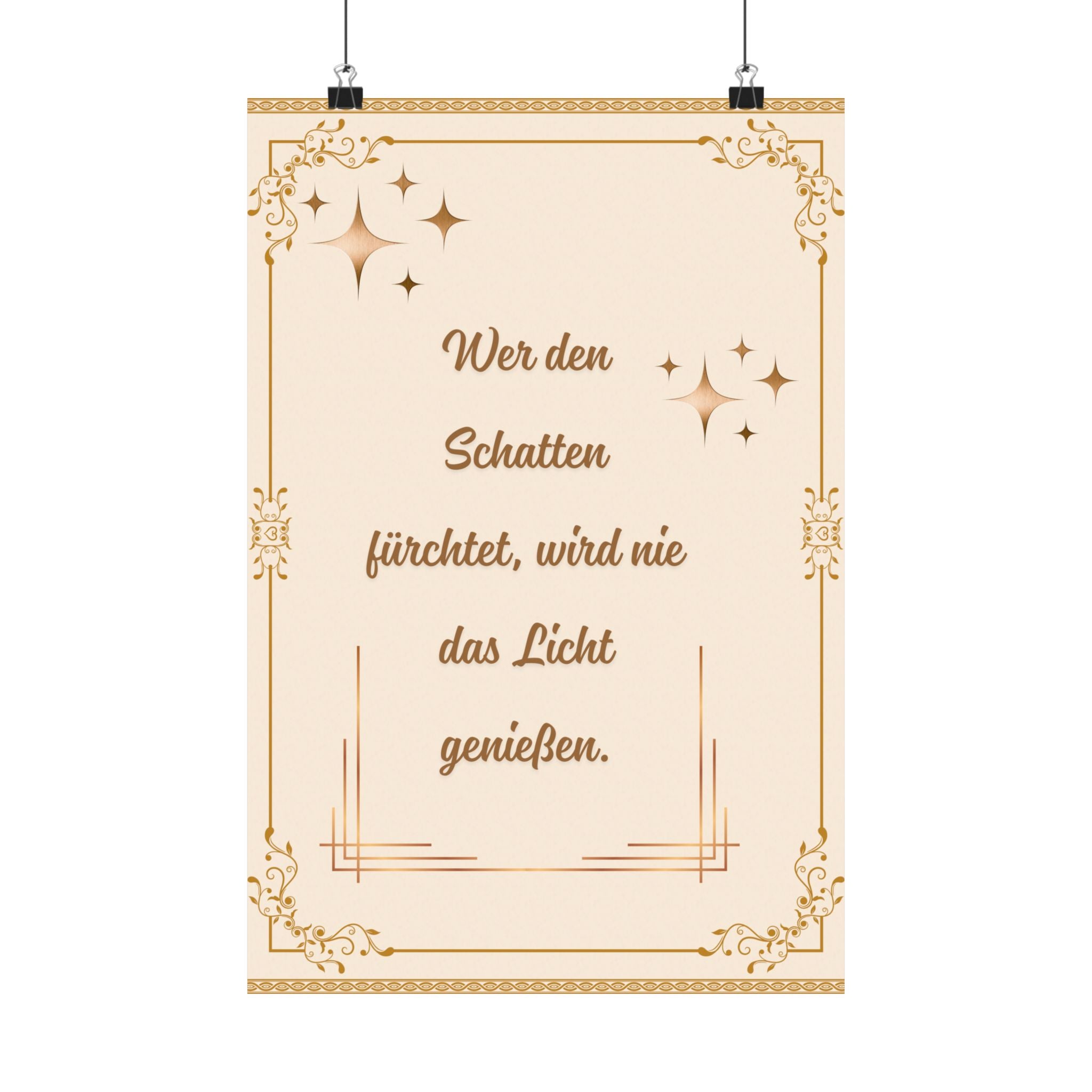 Elegantes Satin-Wandkunst-Poster | Inspirierendes Zitat-Dekor