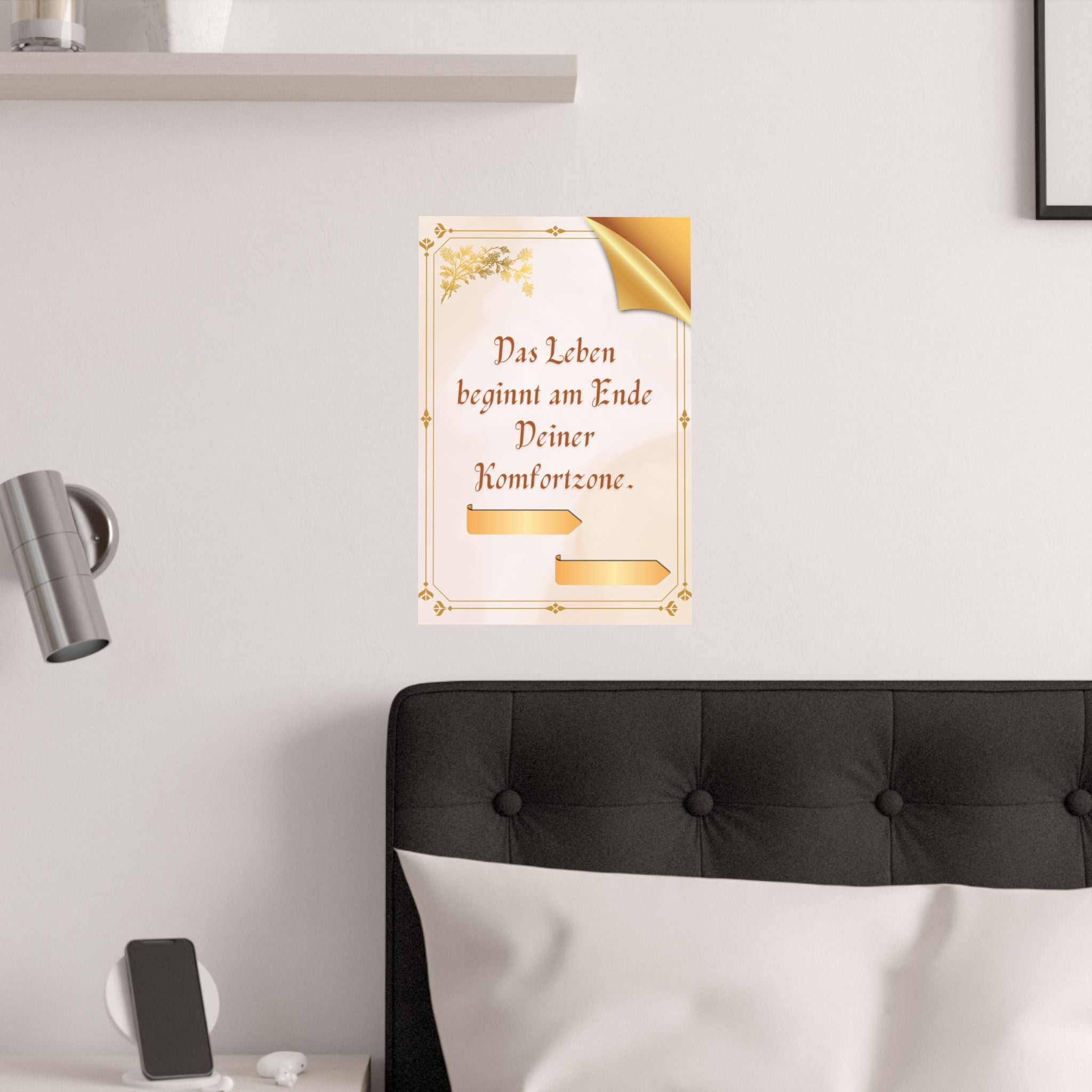 Inspirierender Wandbilddruck, Motivierendes Dekor