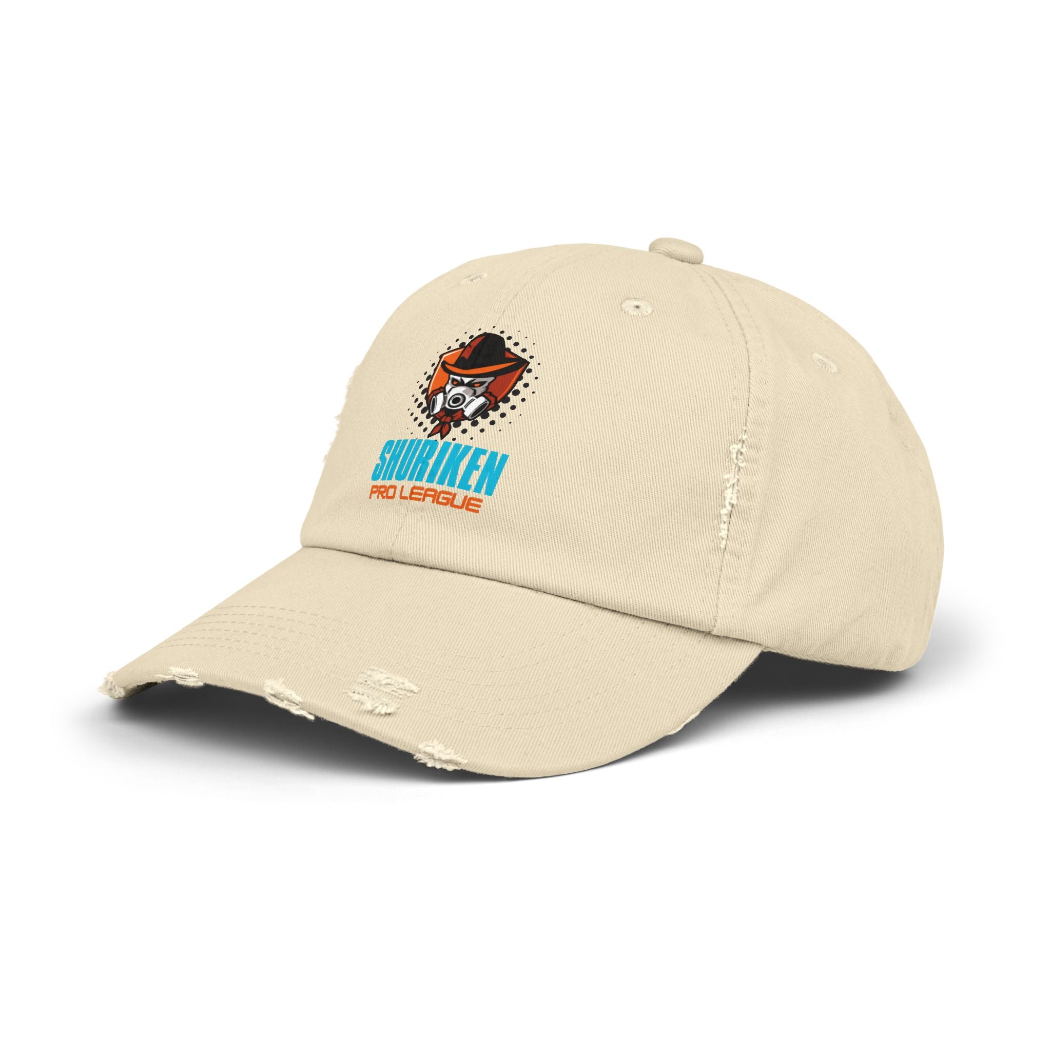 Unisex Distressed Cap Seite beige