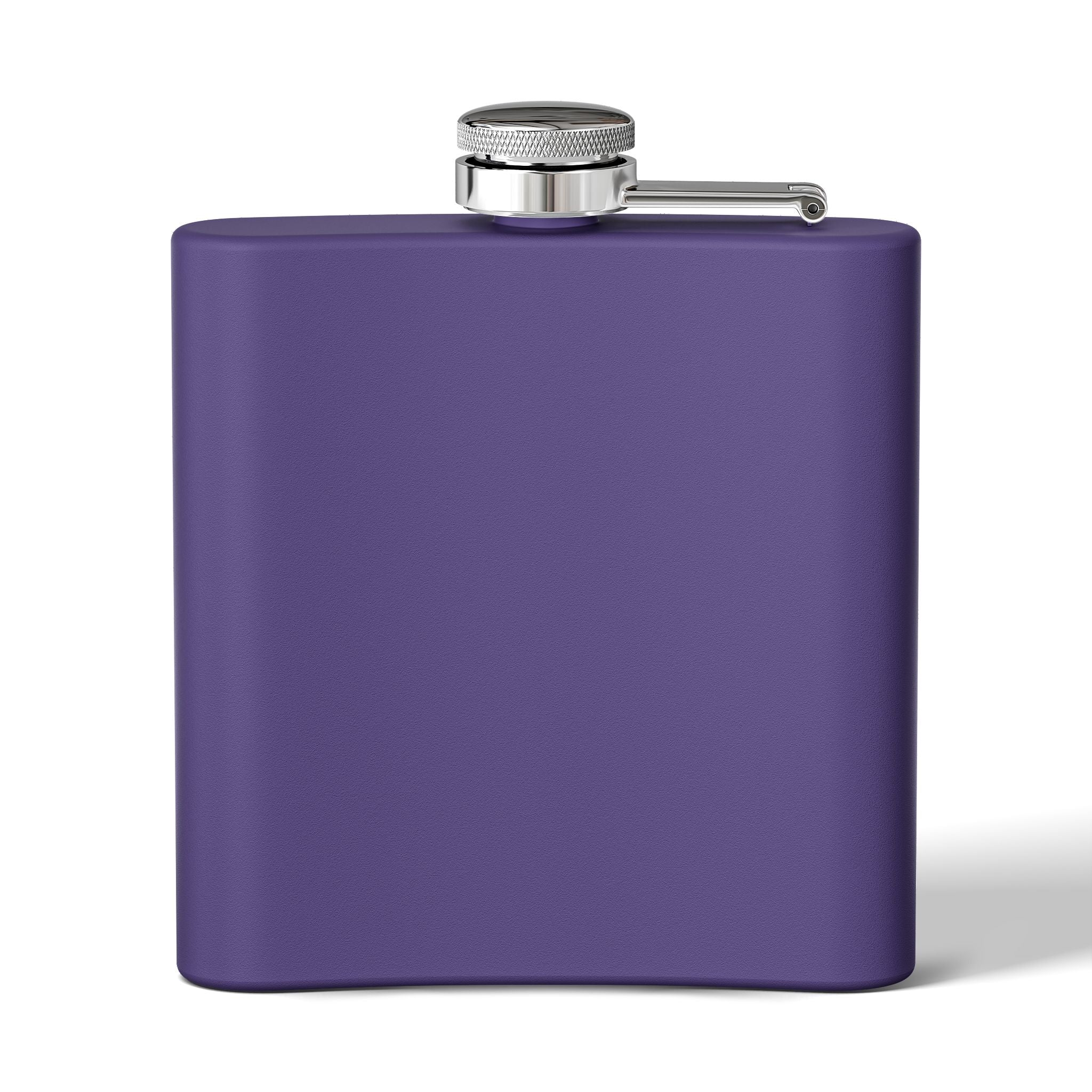 Edelstahl-Flachmann – 170 ml – perfektes Geschenk mit ein Geldscheine Design in  Lila Rücken