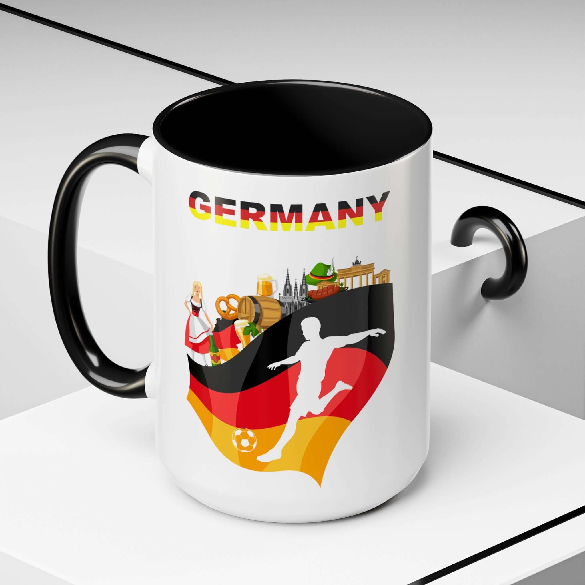 Details für Kaffeetasse mit deutscher Fußballflagge