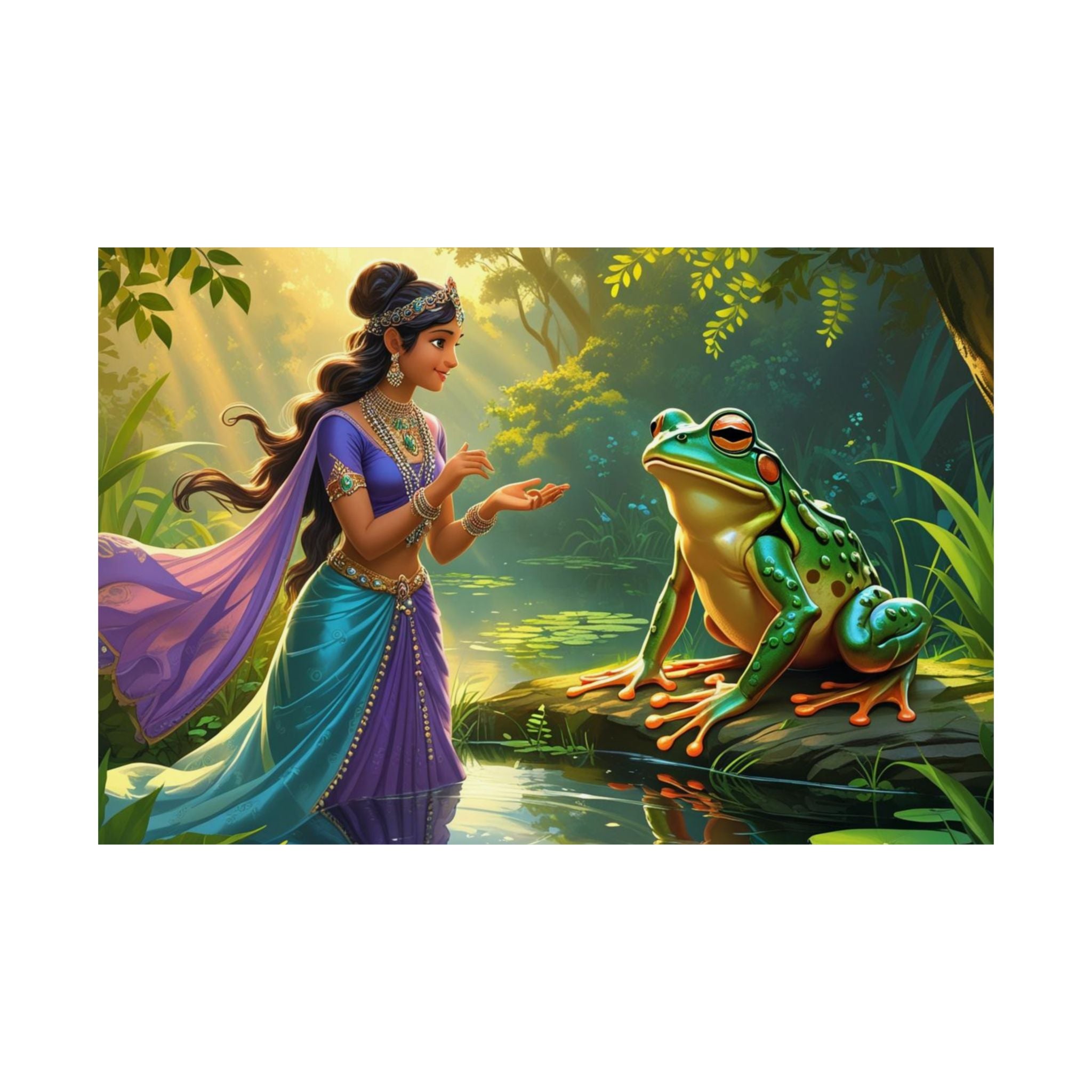 Zauberhaftes Satin Poster - Märchenhafte Wandkunst, Wohndekor