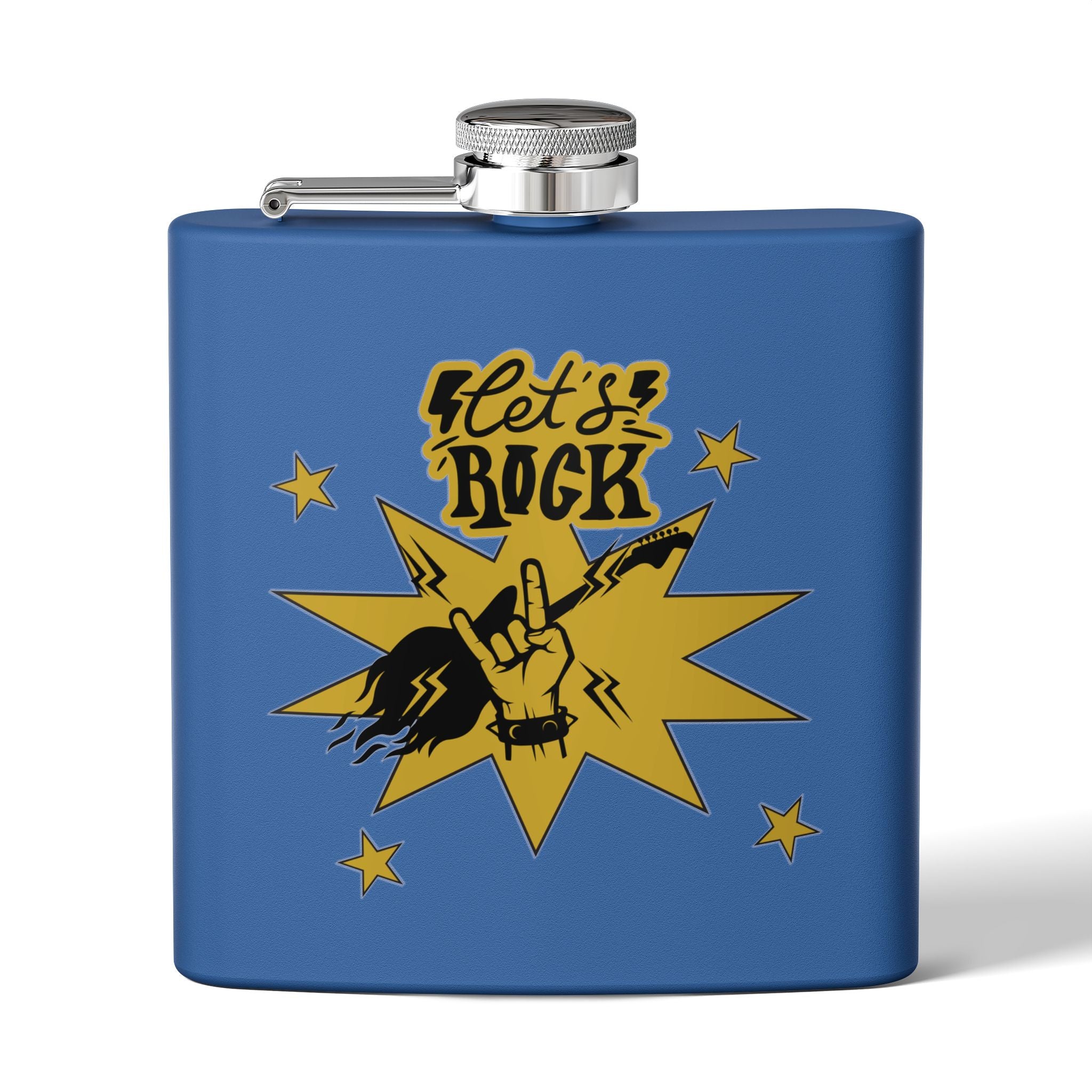 Edelstahl-Flachmann „Rock On“ – 170 ml „Let’s Rock“-Design für Musikliebhaber royal