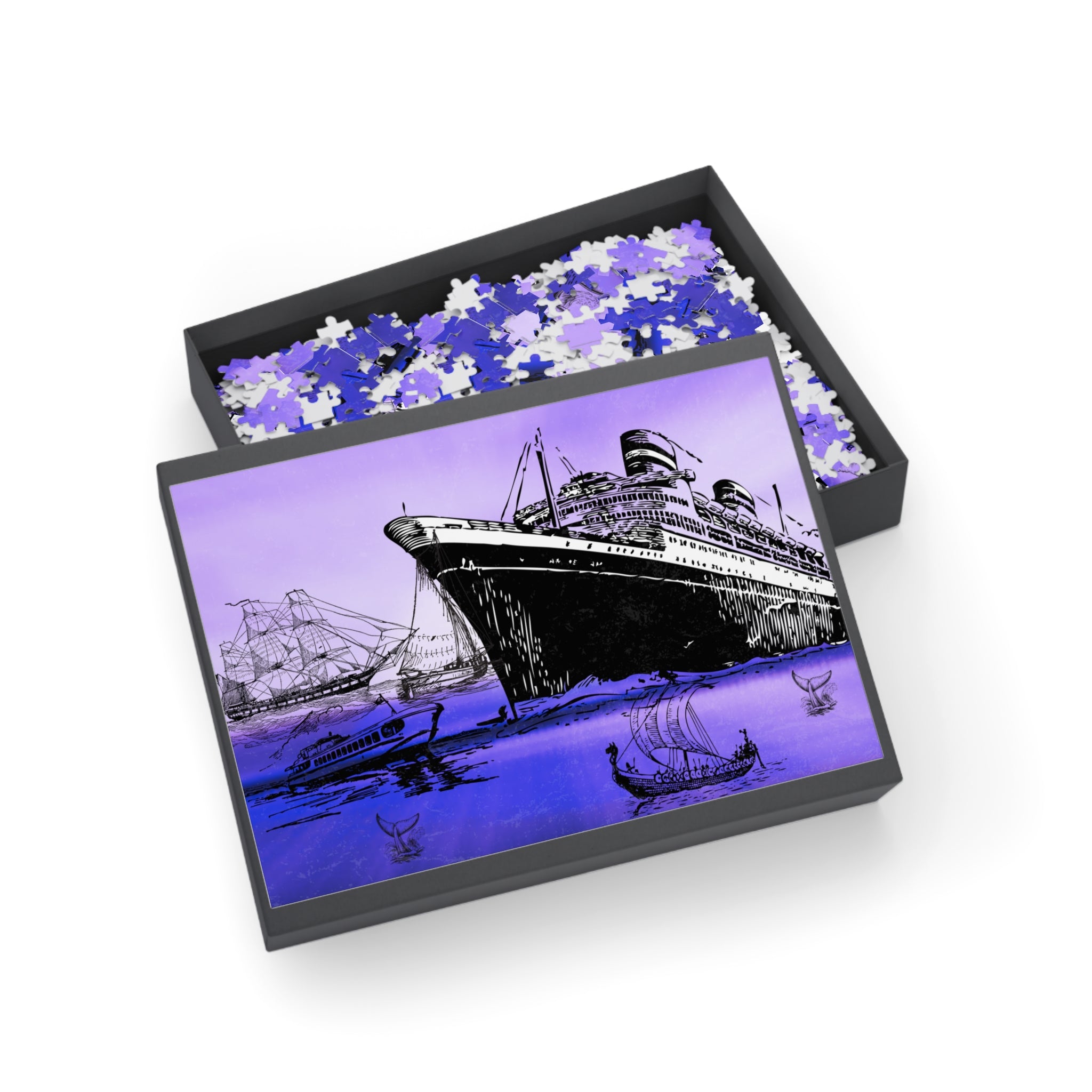 Nautisches Kunstwerk-Puzzle, 1000-teiliges Puzzle in einer Schachtel