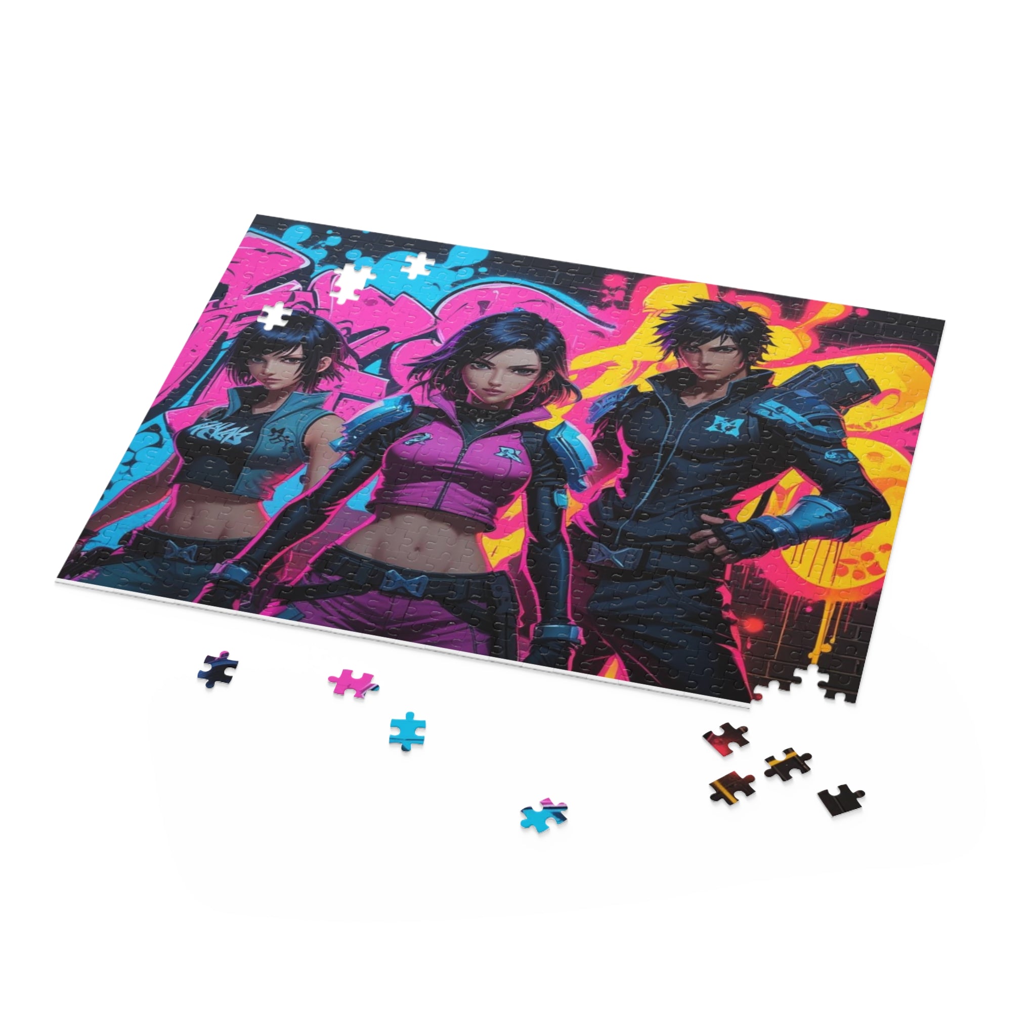 Lebendiges Street-Art-Puzzle 500 Teile für Game Fan