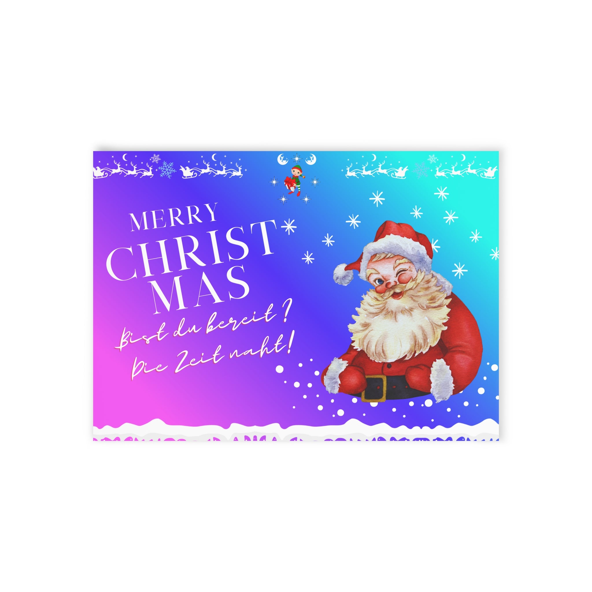 Festliche Weihnachtskarten zweiseitiger Druck