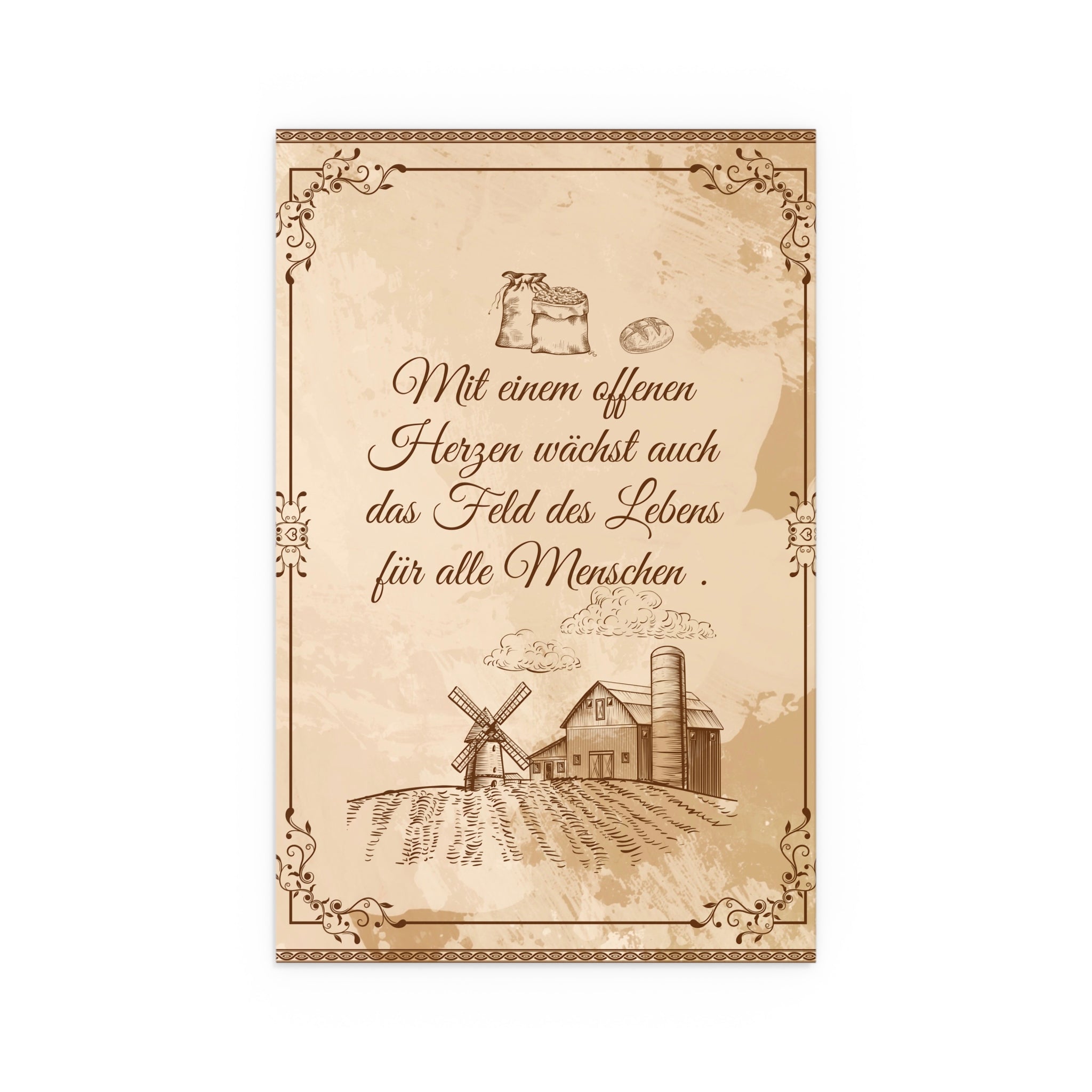 Silk Poster - Bauernspruch with Bauerliche Motiven Design