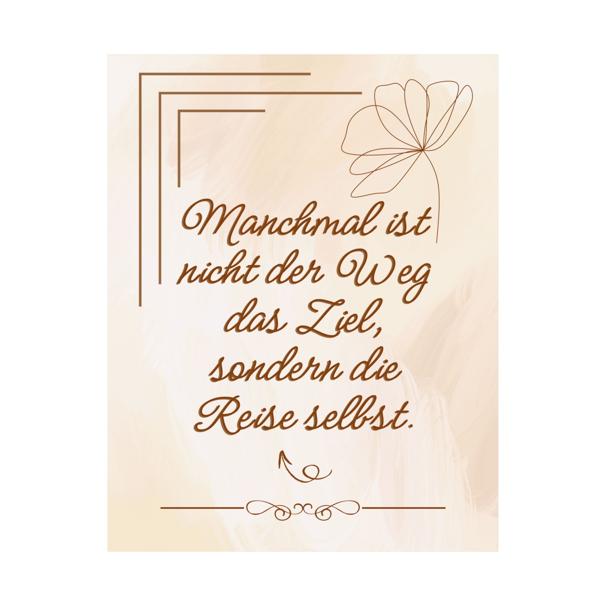 Inspirierender Satin Posterdruck, Motivierende Wandkunst