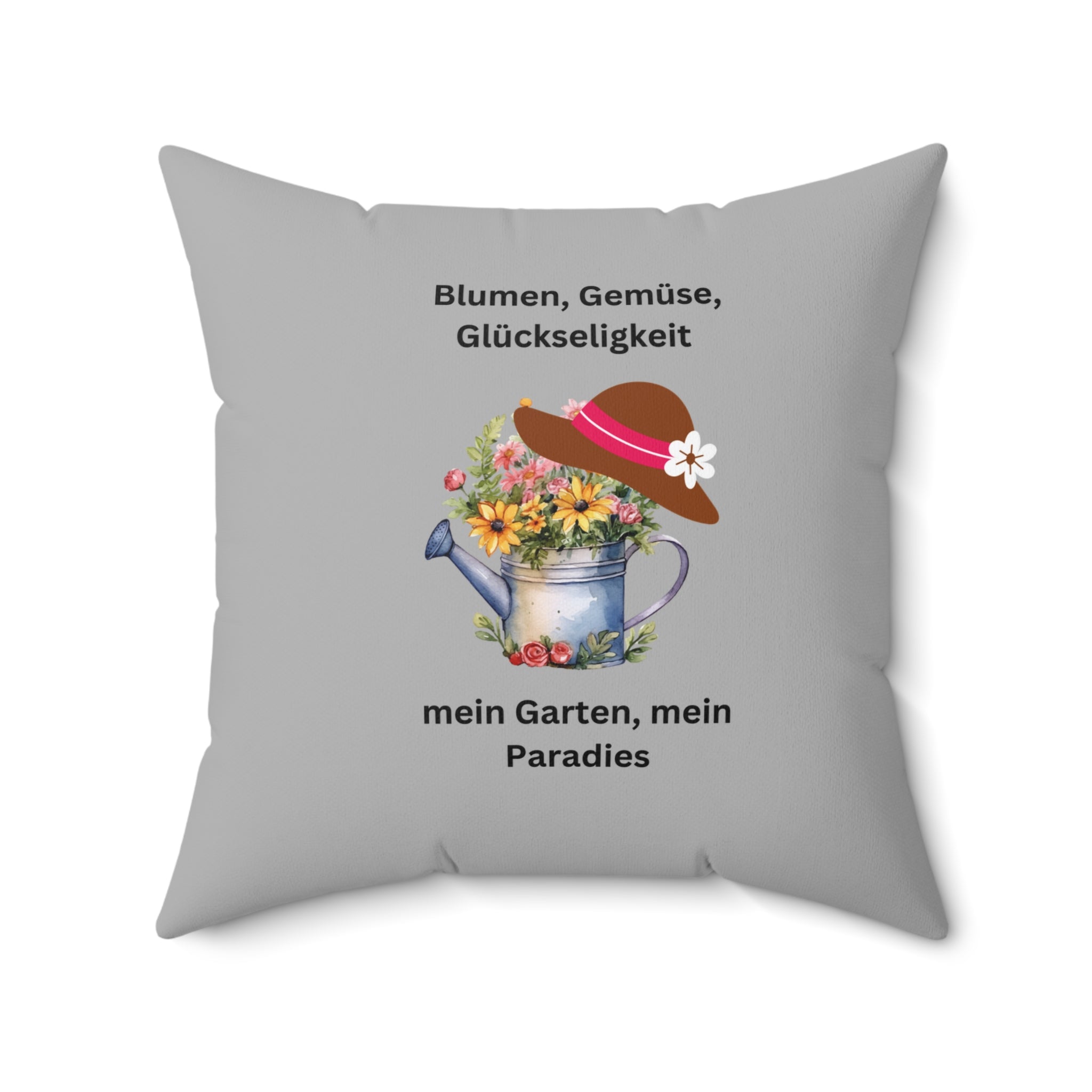 Blumengartenkissen, Gemütliches Dekor für zu Hause, Perfekt für Gartenliebhaber in Grau