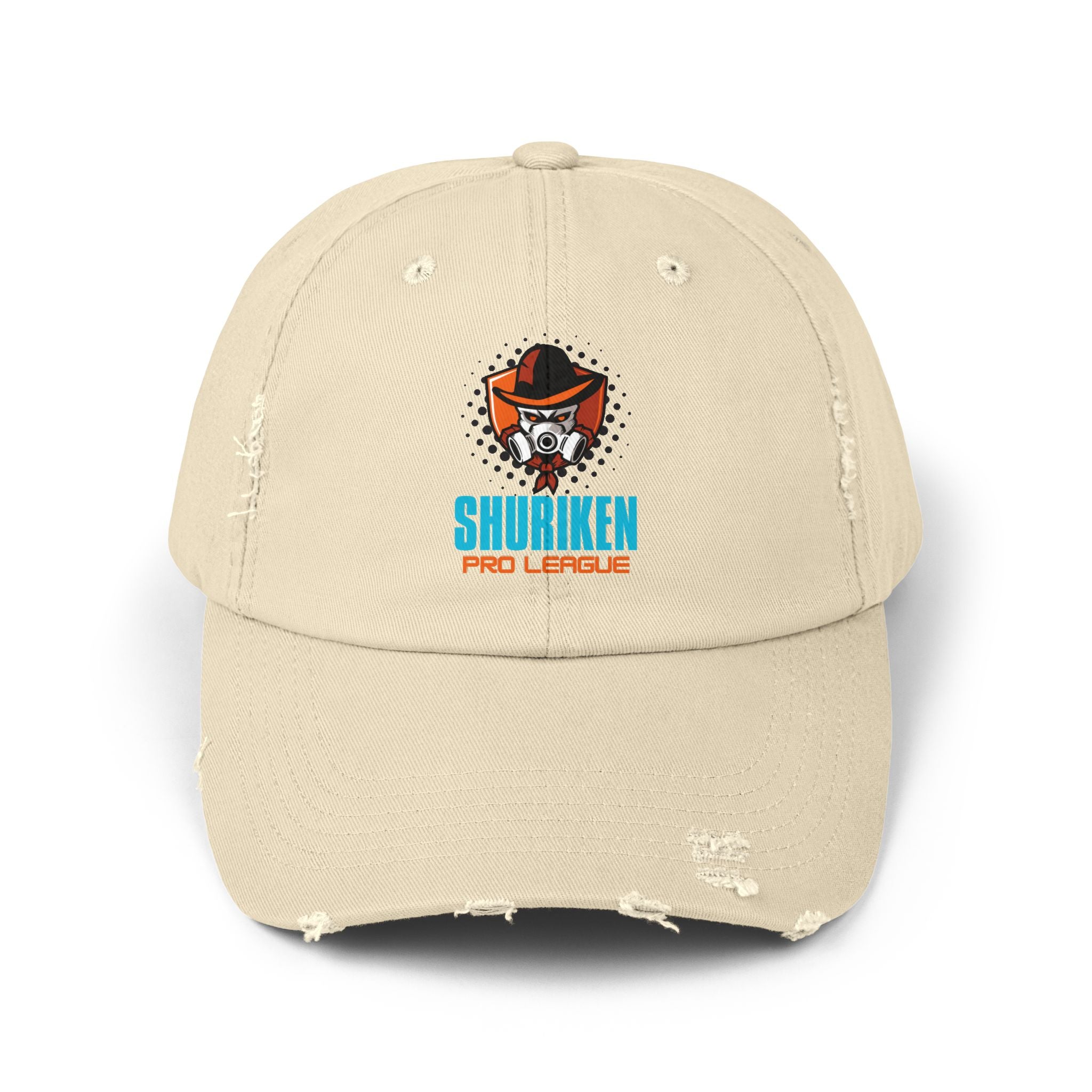 Unisex Distressed Cap beige