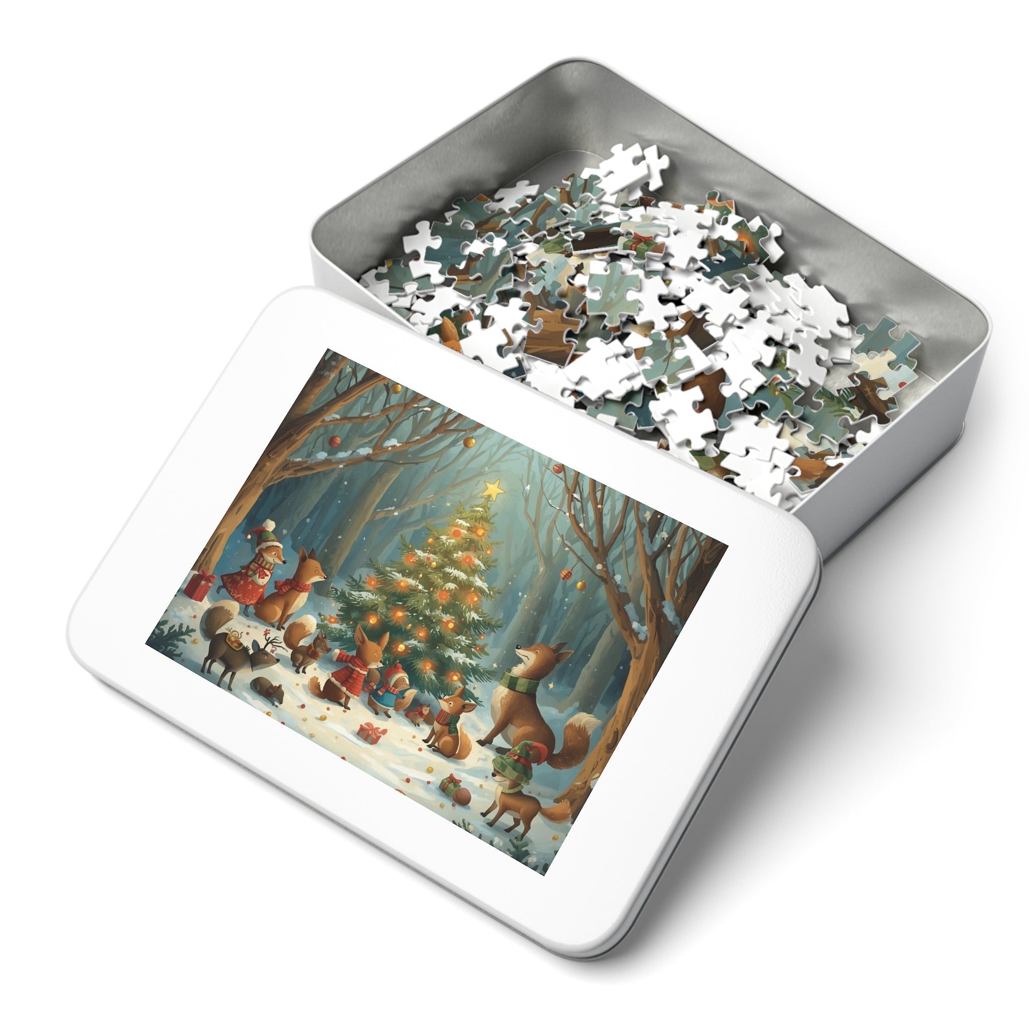 Festliches Winter-Puzzle für Familienspaß