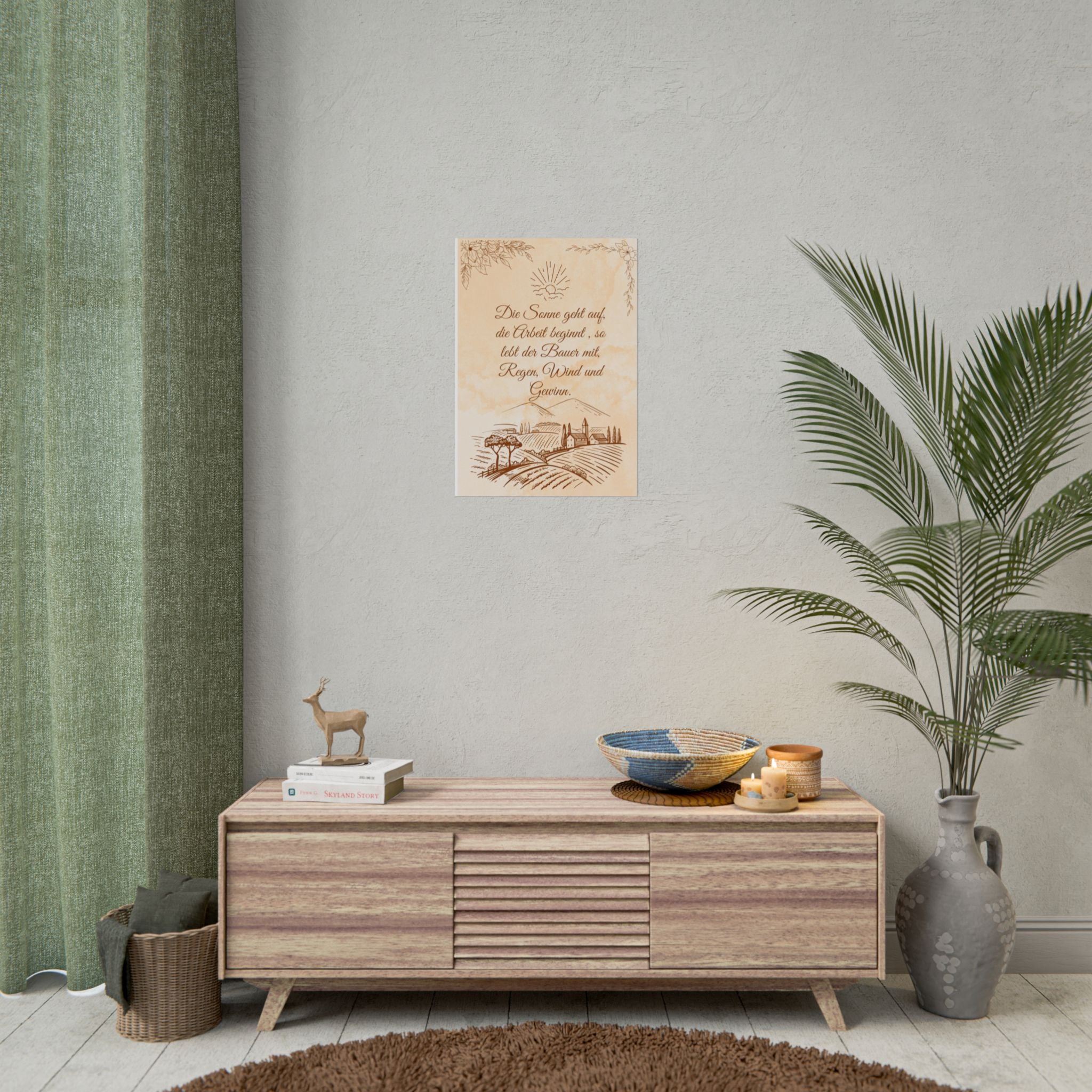 Silk Poster - Bauernspruch with Bauerliche Motiven Design mit ein Vers