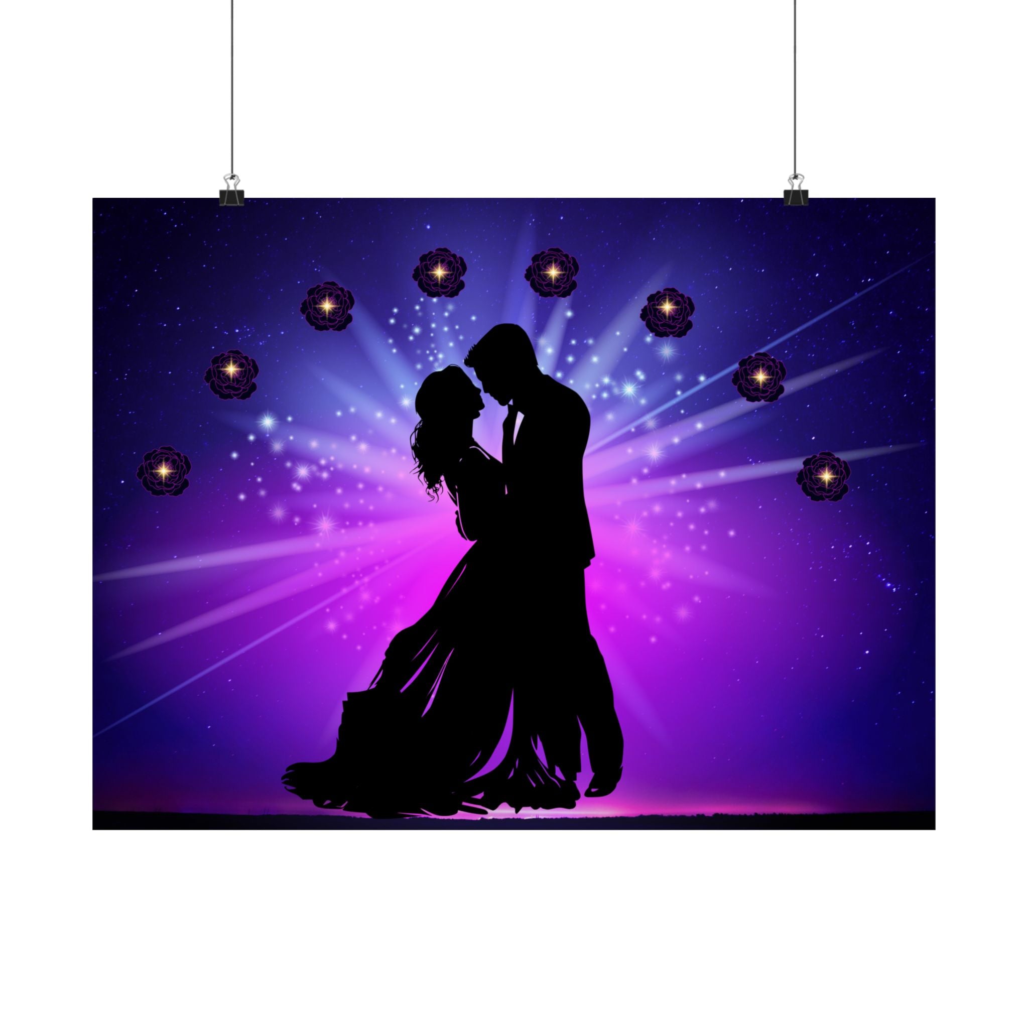 Romantische Satin Poster, Paar Wandkunst, Liebesdekor