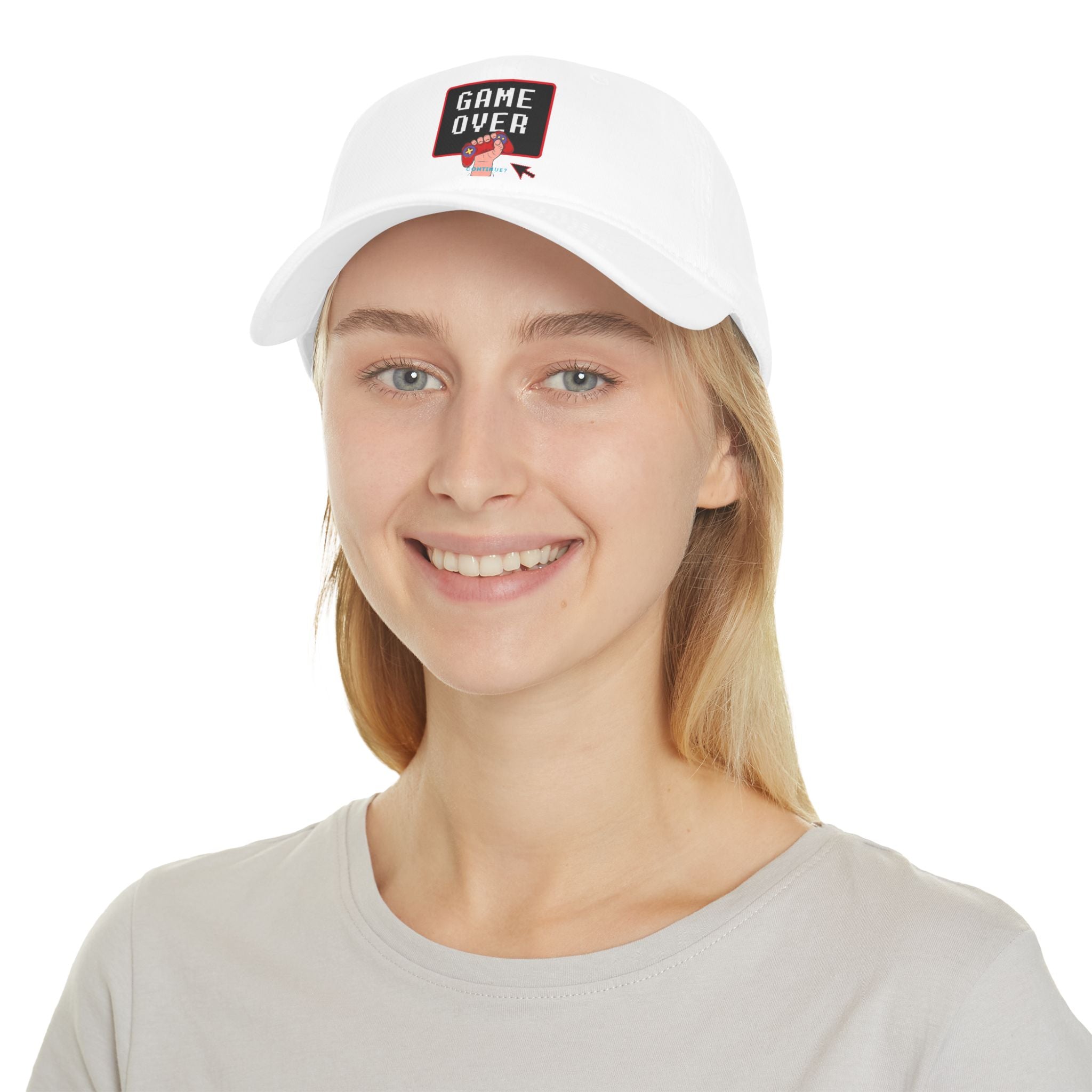 Low Profile Baseballcap  für Game in  Weiß