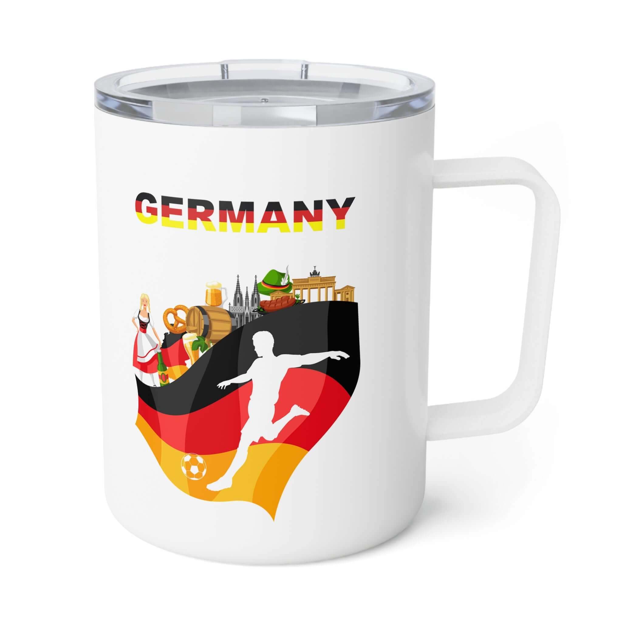 Details für Isolierter Reisebecher Deutsche Flagge