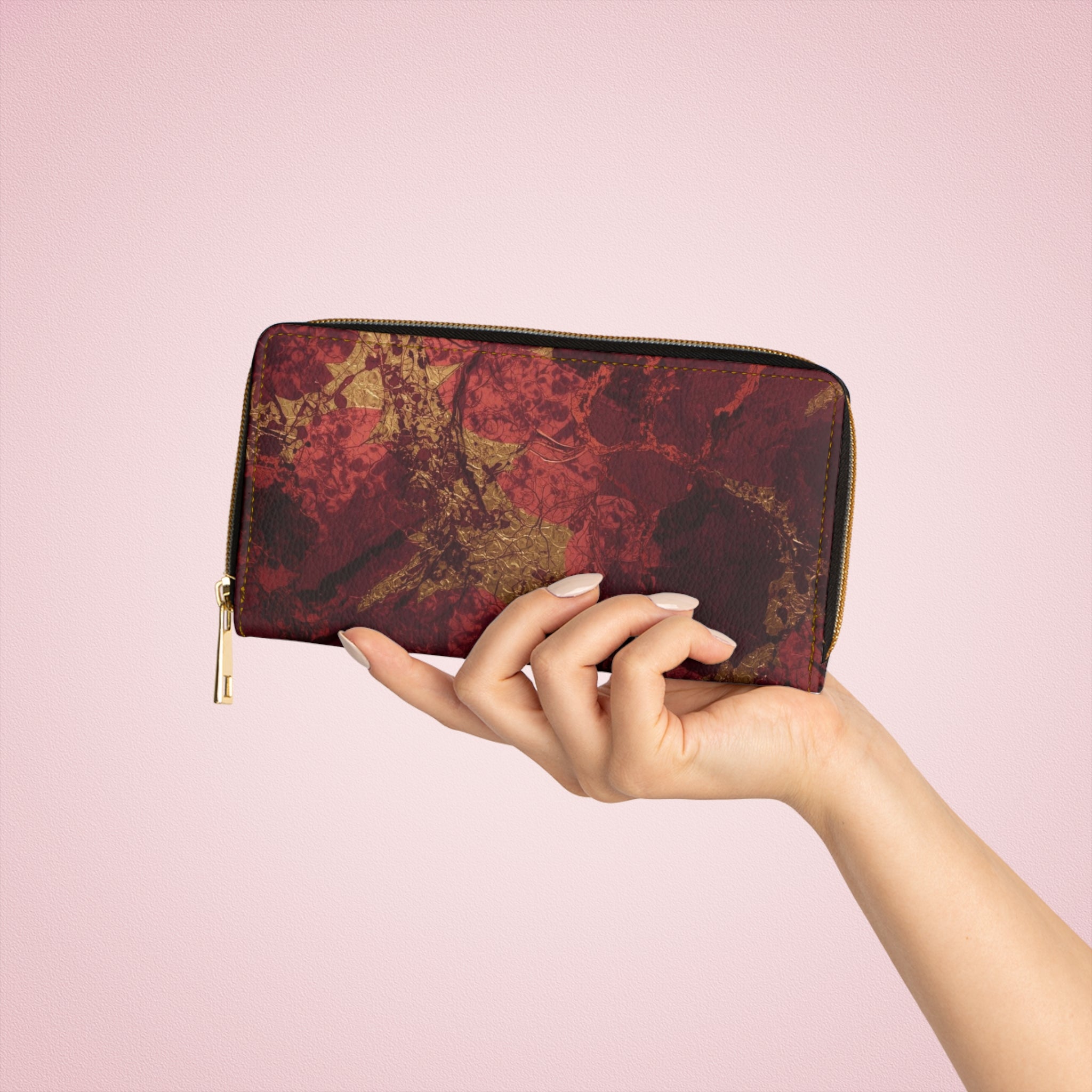 Stilvolles Reißverschluss-Portemonnaie für jeden Anlass, elegante Geldbörse, Damen-Accessoire,