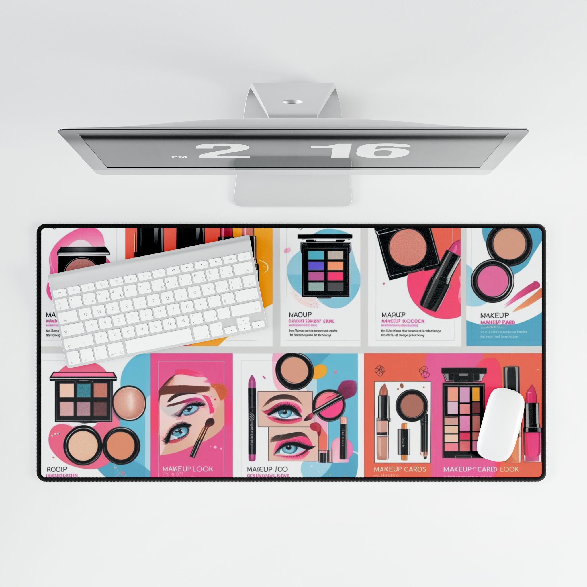 Bunte Make-up-Schreibtischunterlage