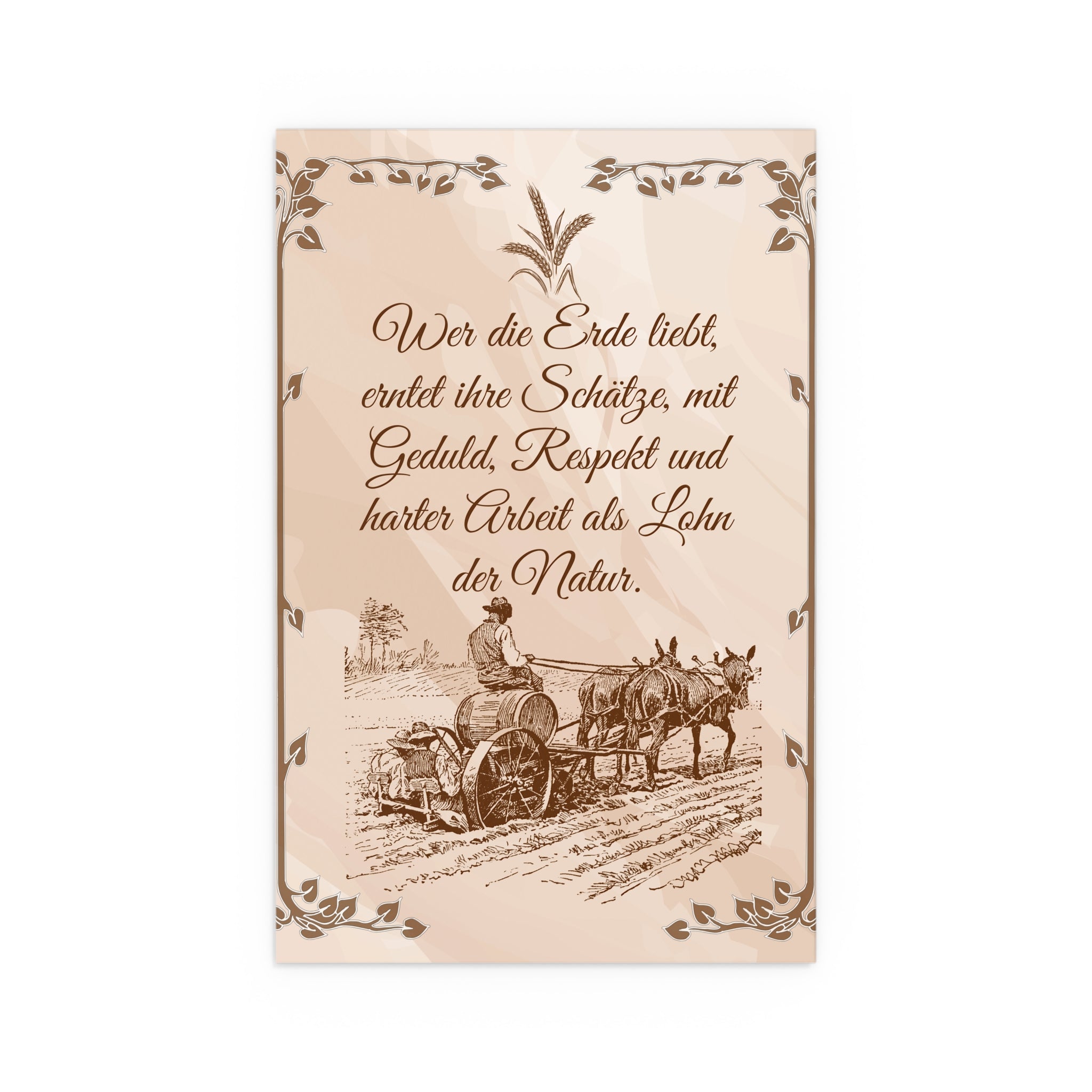 Silk Poster - Bauernspruch with Bauerliche Motiven Design