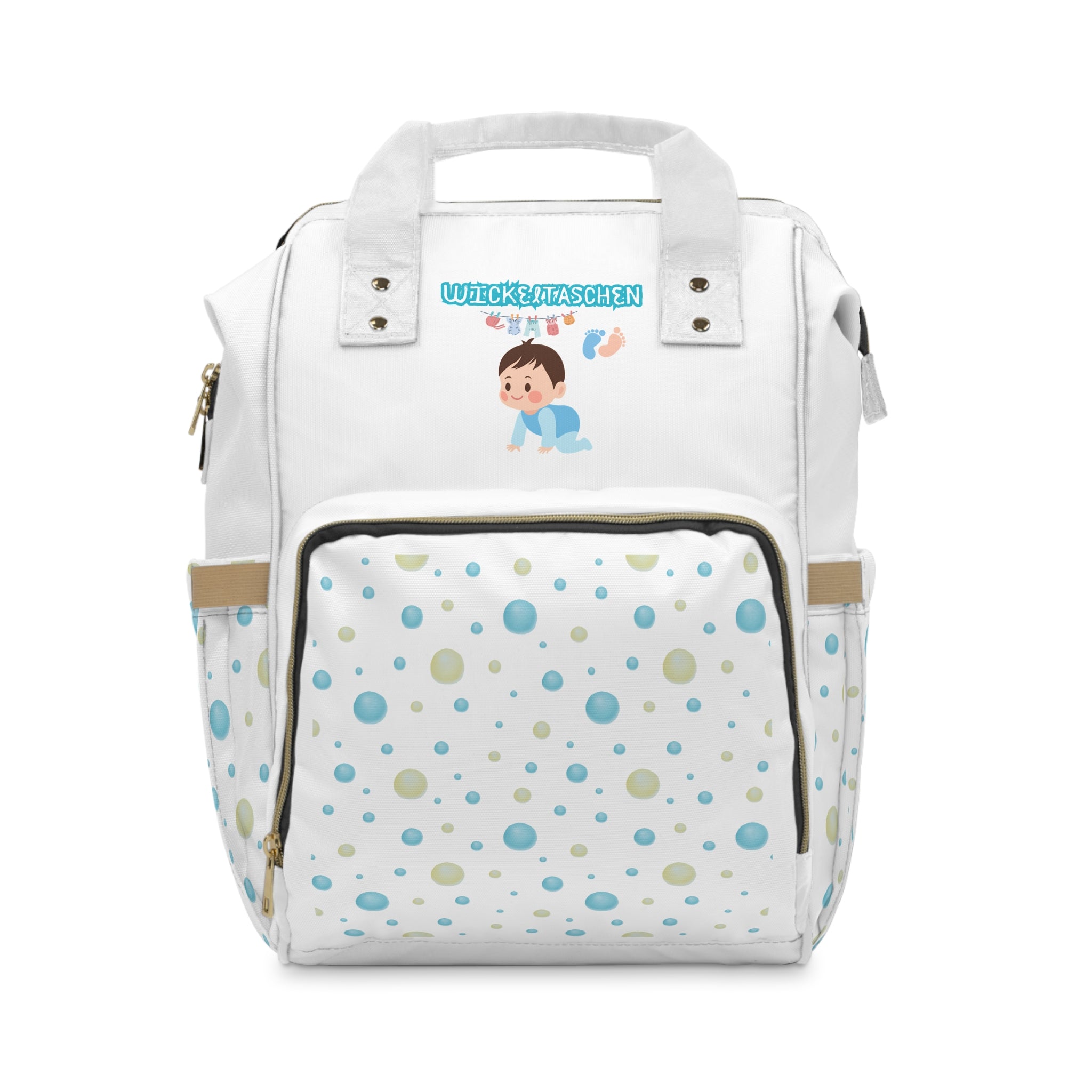 Fun Dot multifunktionaler Wickelrucksack für Eltern weiß mit ein Design