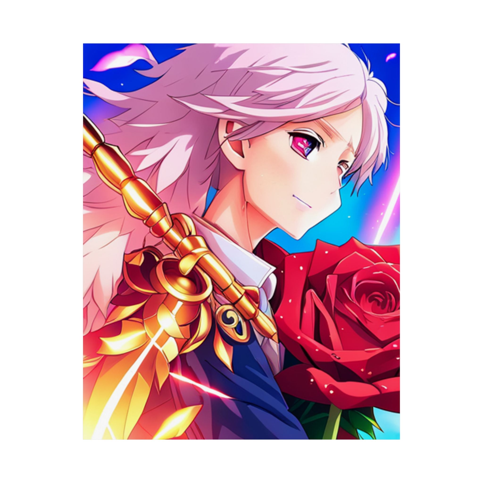 Lebendiger Satin Poster Kunstdruck, Anime Wanddekoration für das Kinderzimmer