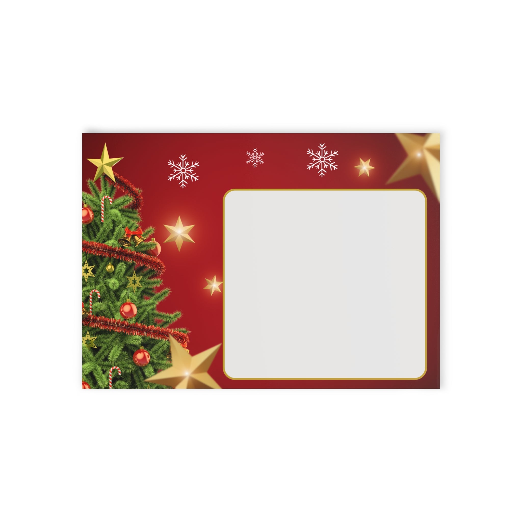 Festliche Weihnachtskarten, Weihnachtsgrüße, Zweiseitiger Druck Rückseite