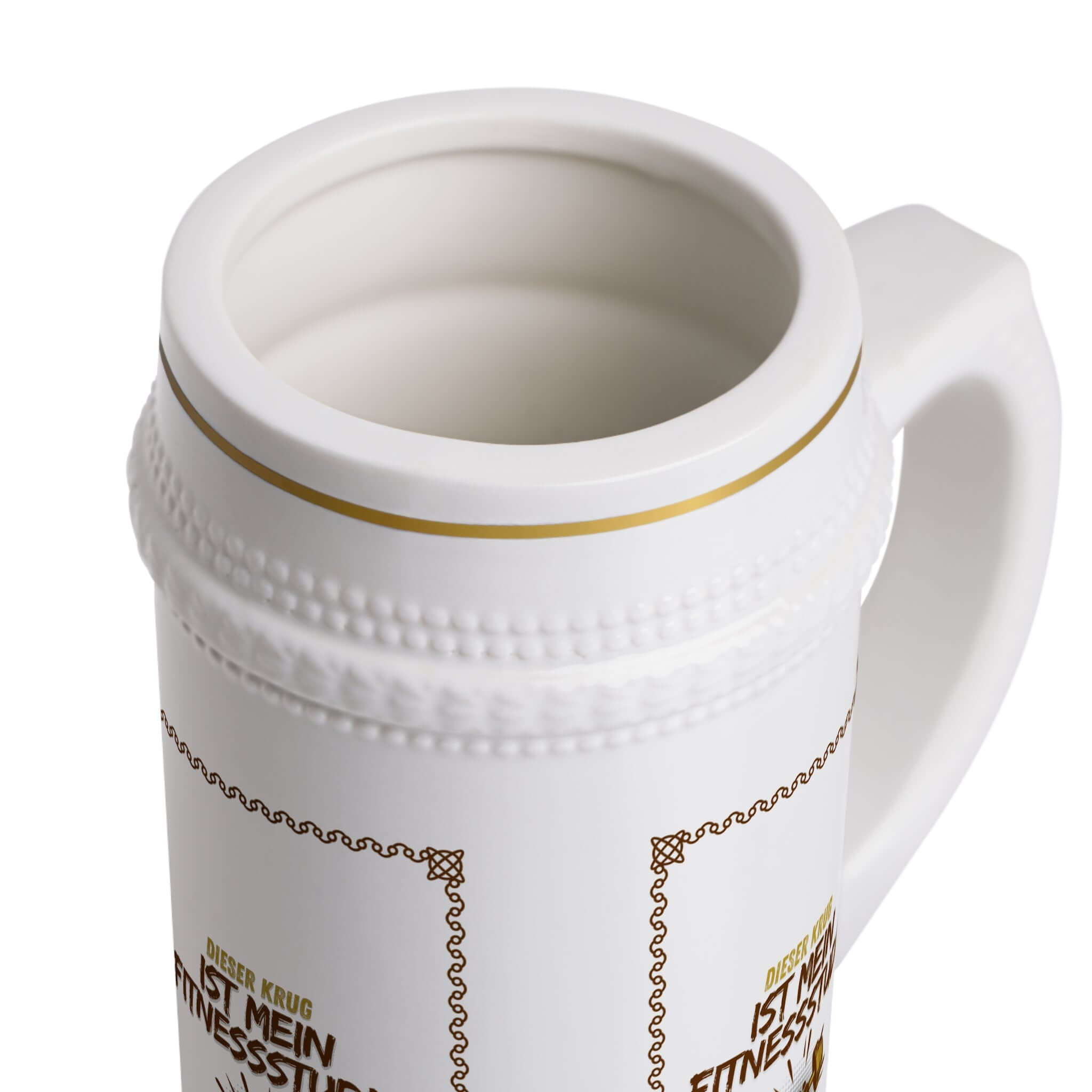 Bierkrug – „Mein Fitnessstudio“ Manche gehen ins Fitnessstudio, andere heben lieber den Krug. Dieser Bierkrug bringt den Spaß auf den Punkt: Humorvoller Spruch: „Mein Fitnessstudio – hier trainiere ich mit jedem Schluck!“ Robust & alltagstauglich: Solid