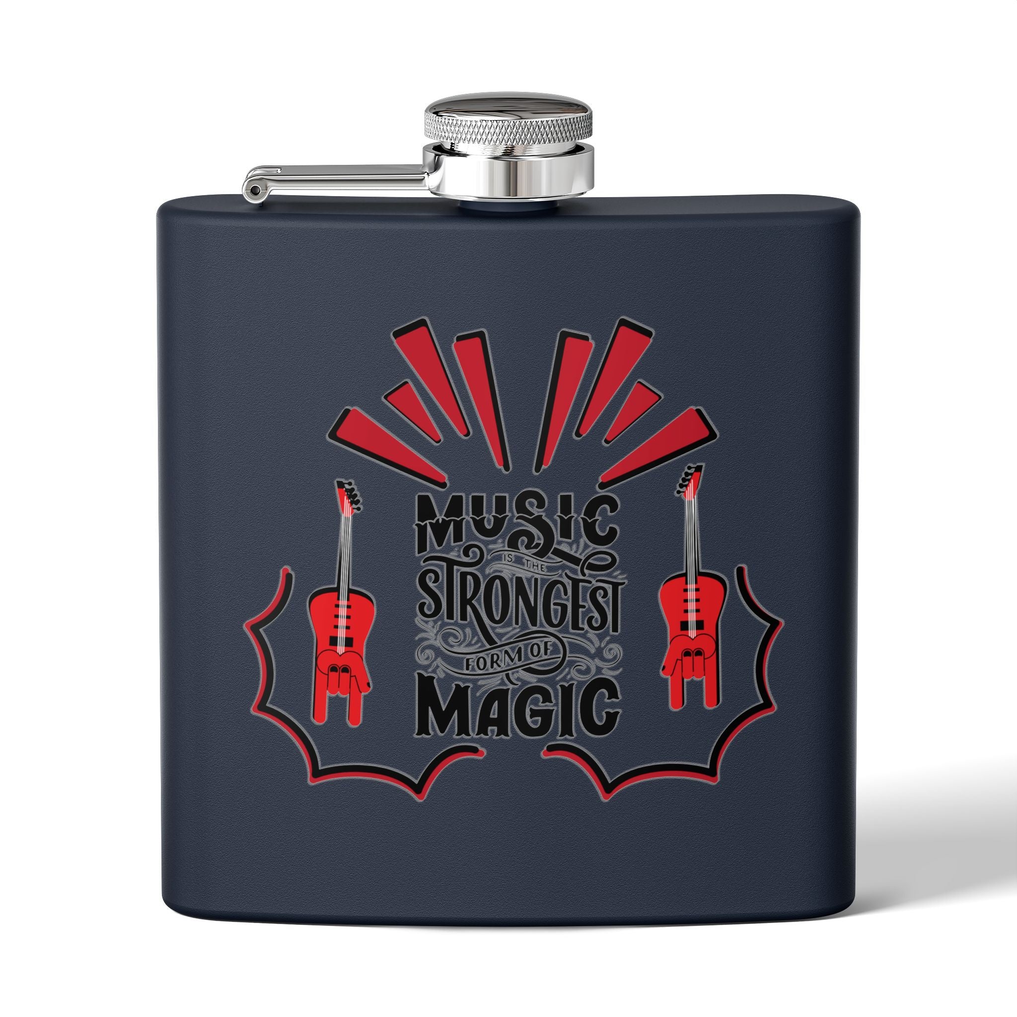 Music Magic Edelstahl-Flachmann – 170 ml – perfektes Geschenk