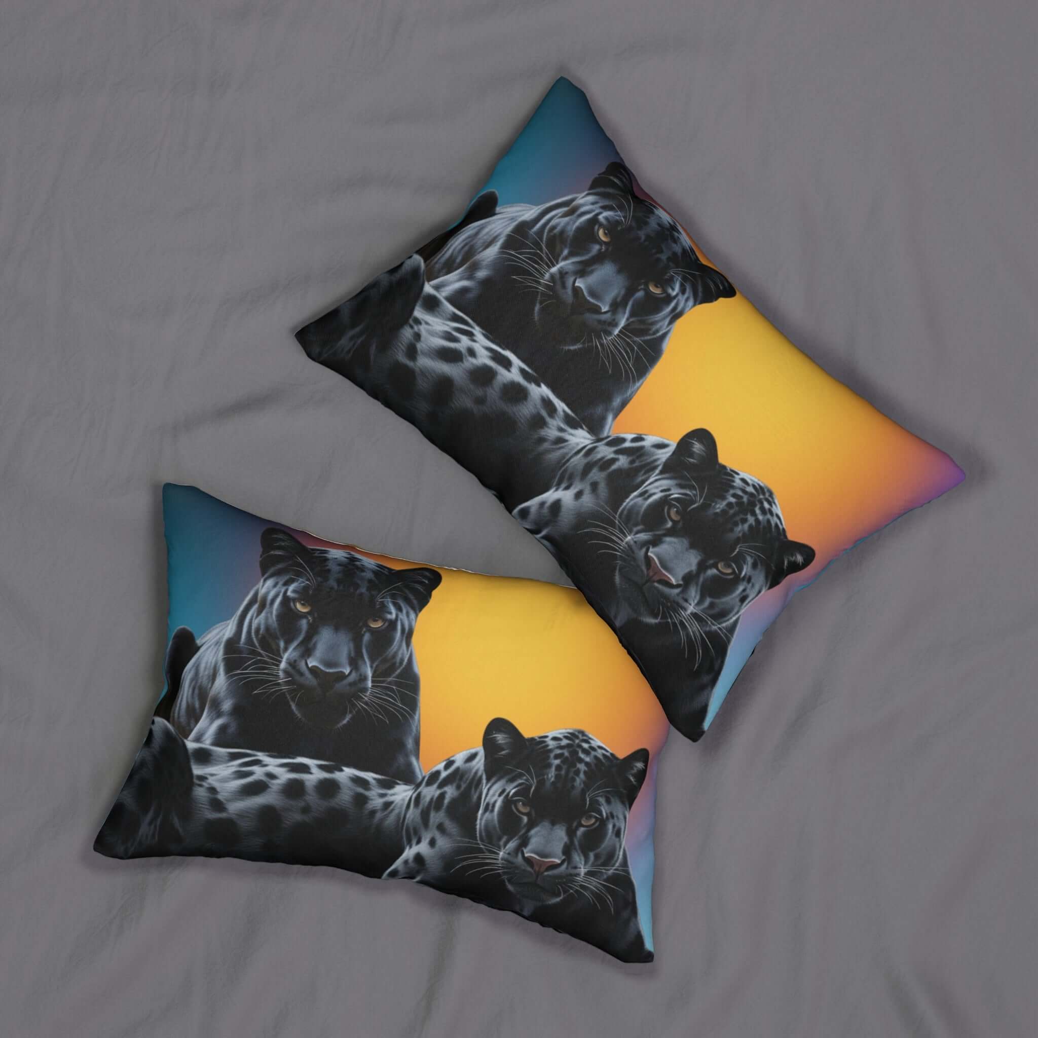 Details für Lendenkissen -Schwarzes Panther Duo