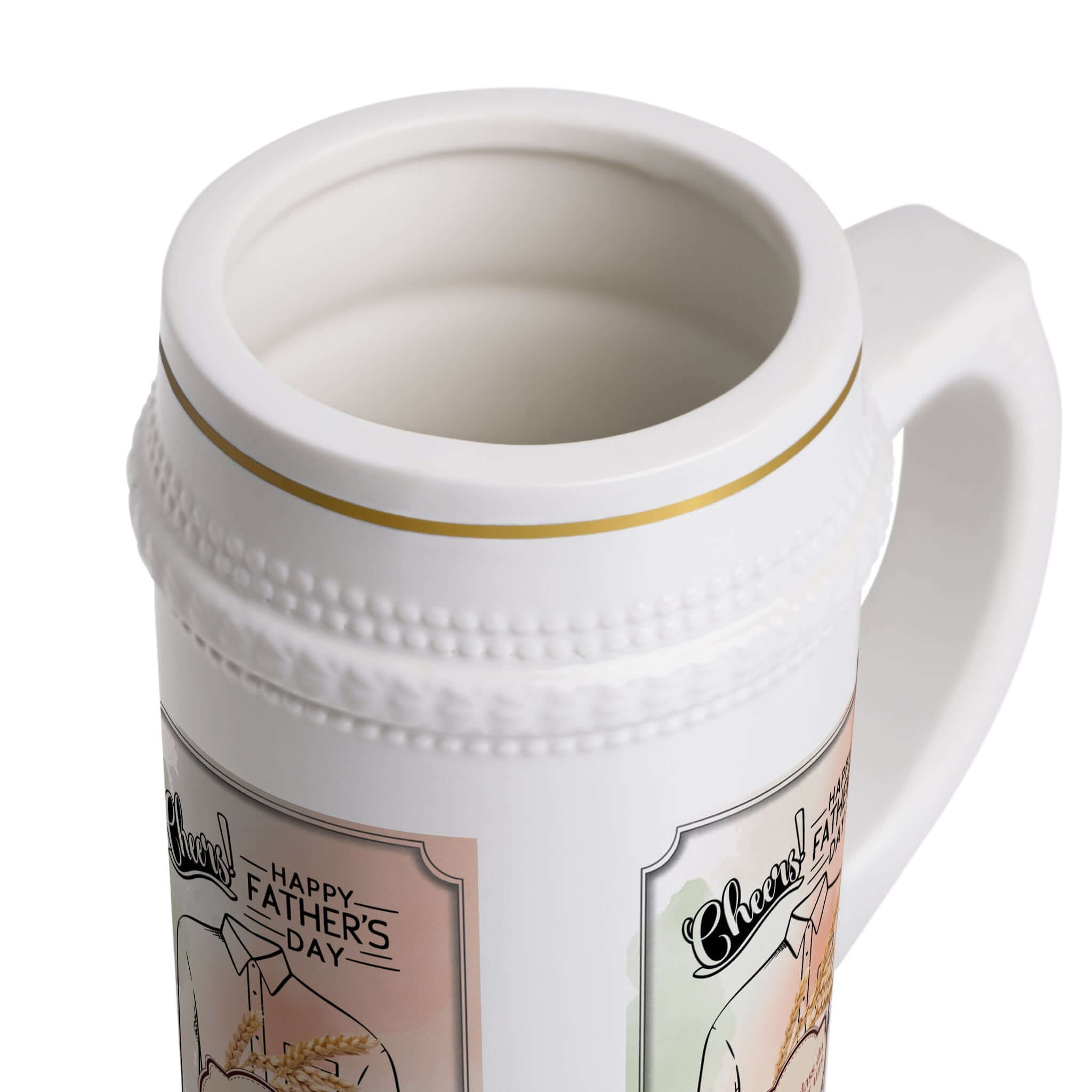 Bierkrug zum Vatertag – Prost! Ein Bierkrug, der nicht nur praktisch ist, sondern auch eine fröhliche Botschaft vermittelt. Mit dem Spruch „Prost!“ und dem Bezug zum Vatertag wird er zum perfekten Geschenk für Väter, die gerne ein kühles Bier genießen. D