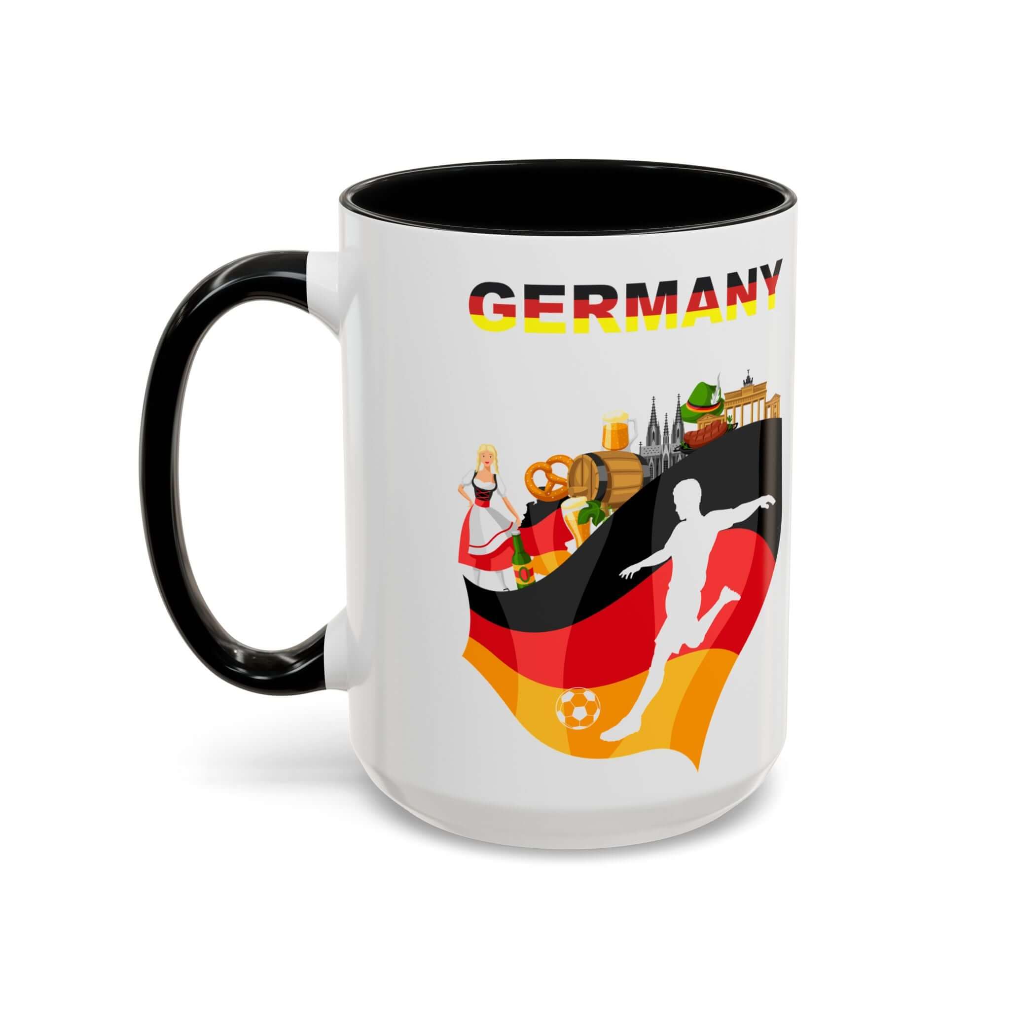 Details für Kaffeetasse mit deutscher Fußballflagge