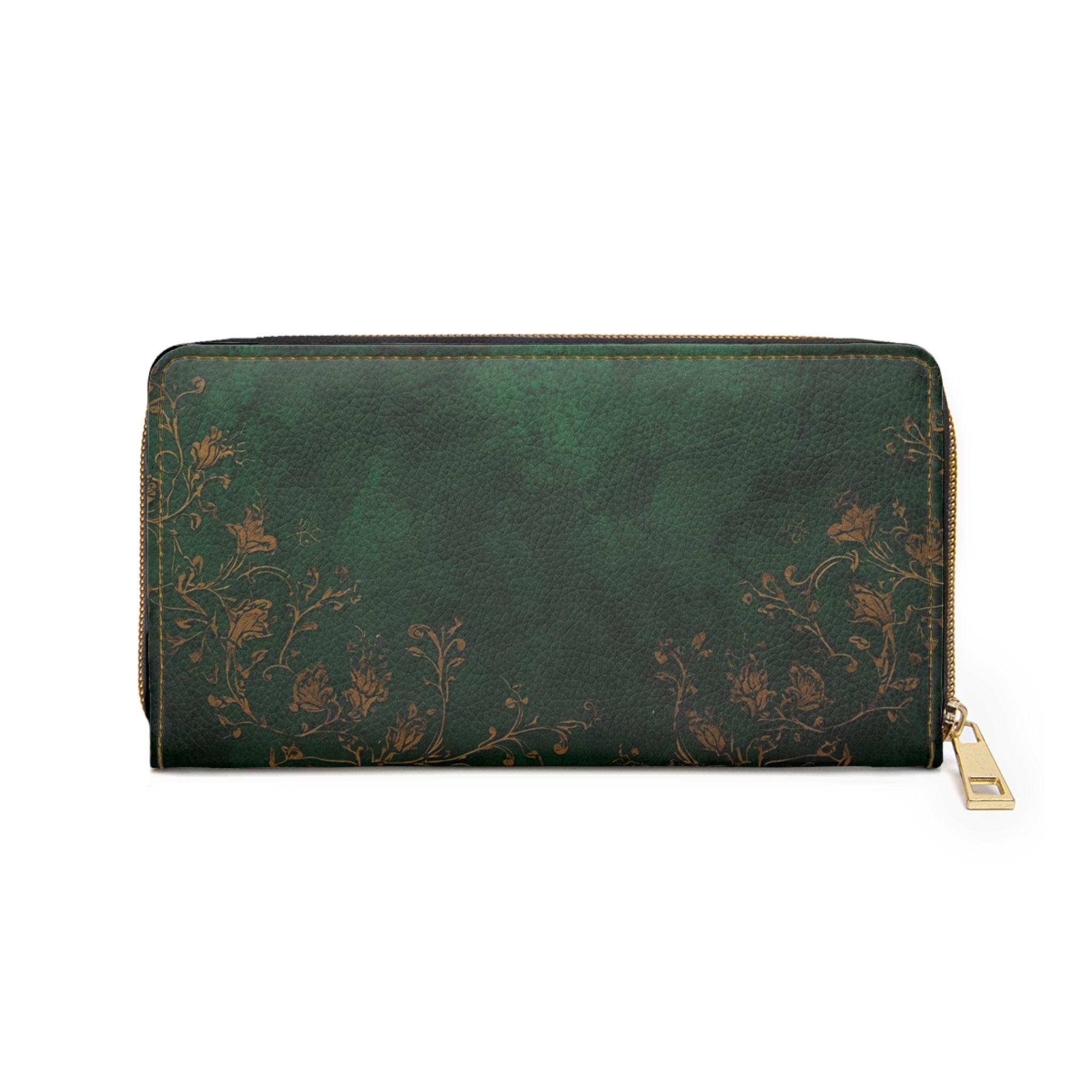 Elegantes Portemonnaie mit floralem Reißverschluss, Damen Portemonnaie
