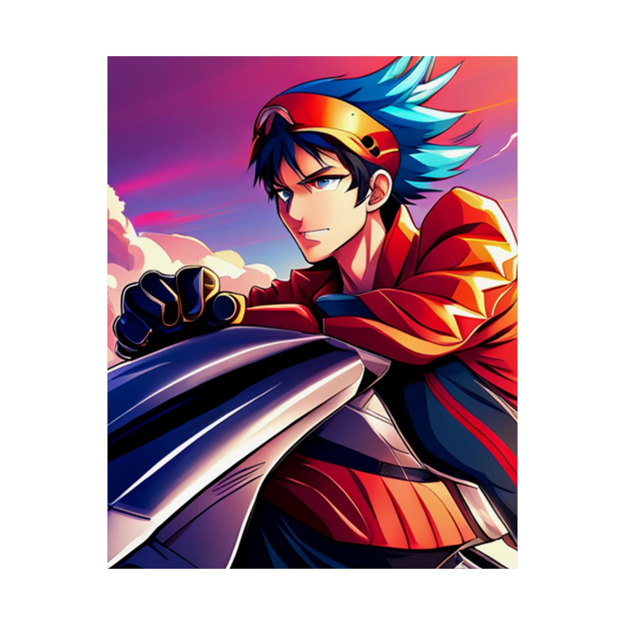 Satin Posterdruck – Lebendige Anime-Kunst zur Dekoration