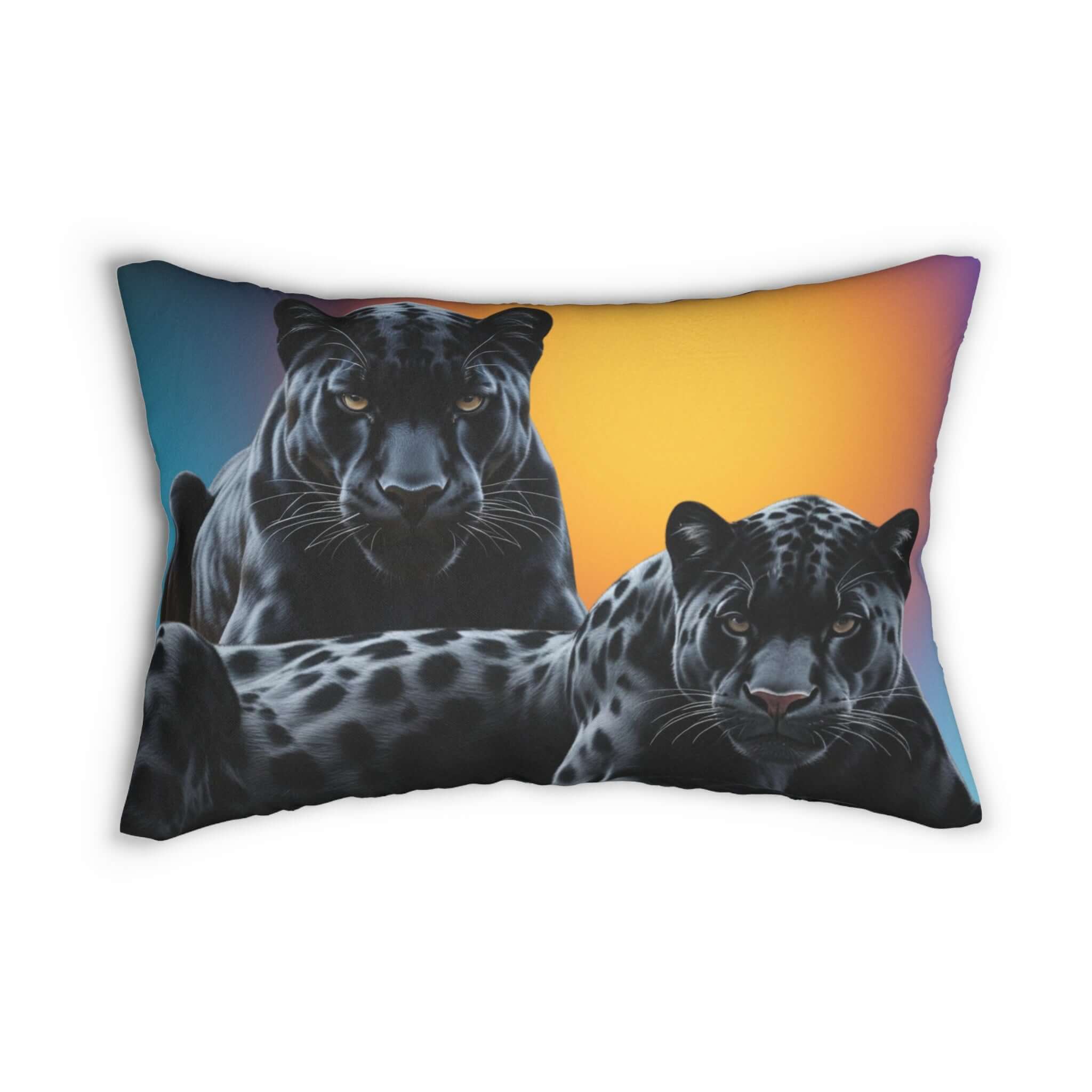Details für Lendenkissen -Schwarzes Panther Duo