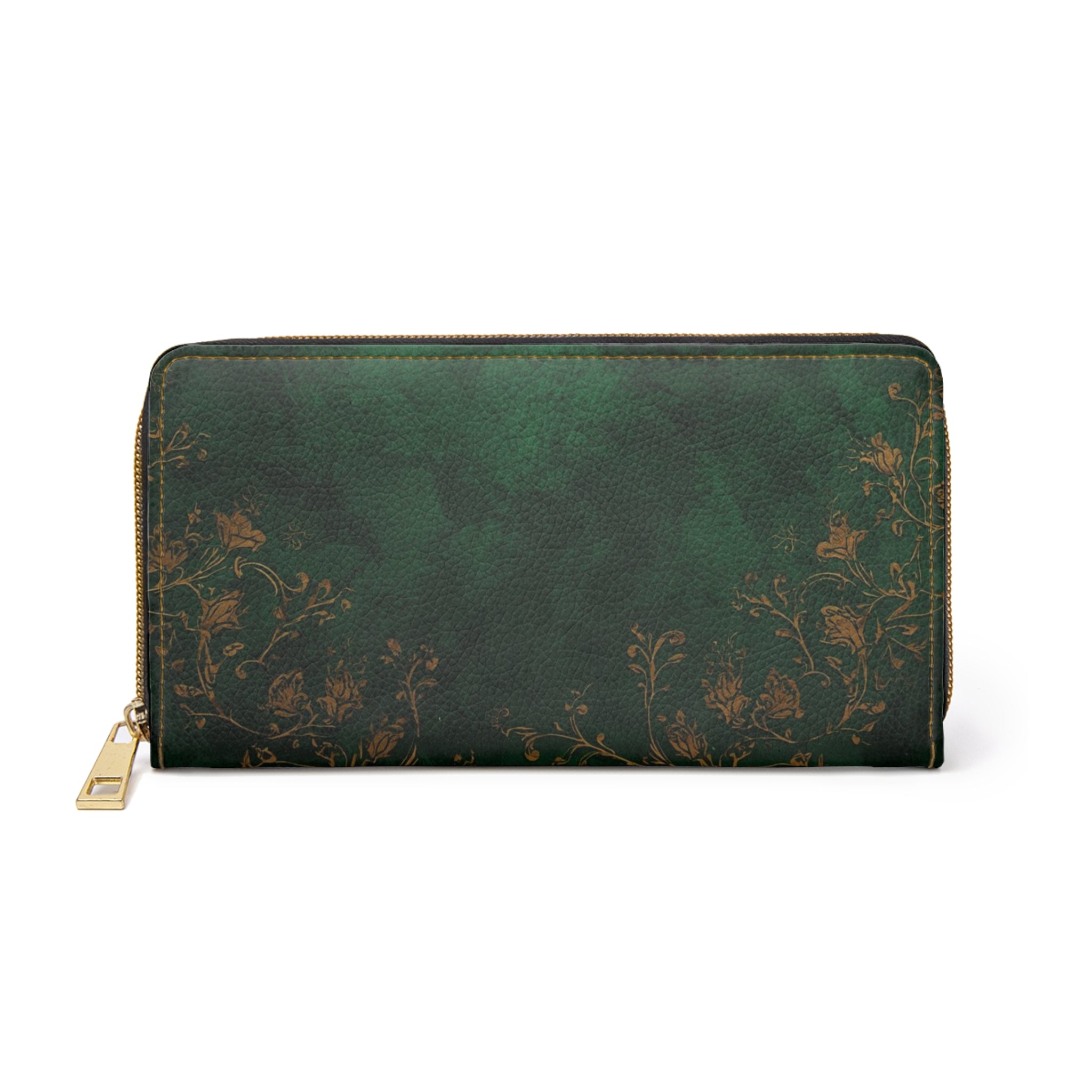 Elegantes Portemonnaie mit floralem Reißverschluss, Damen Portemonnaie