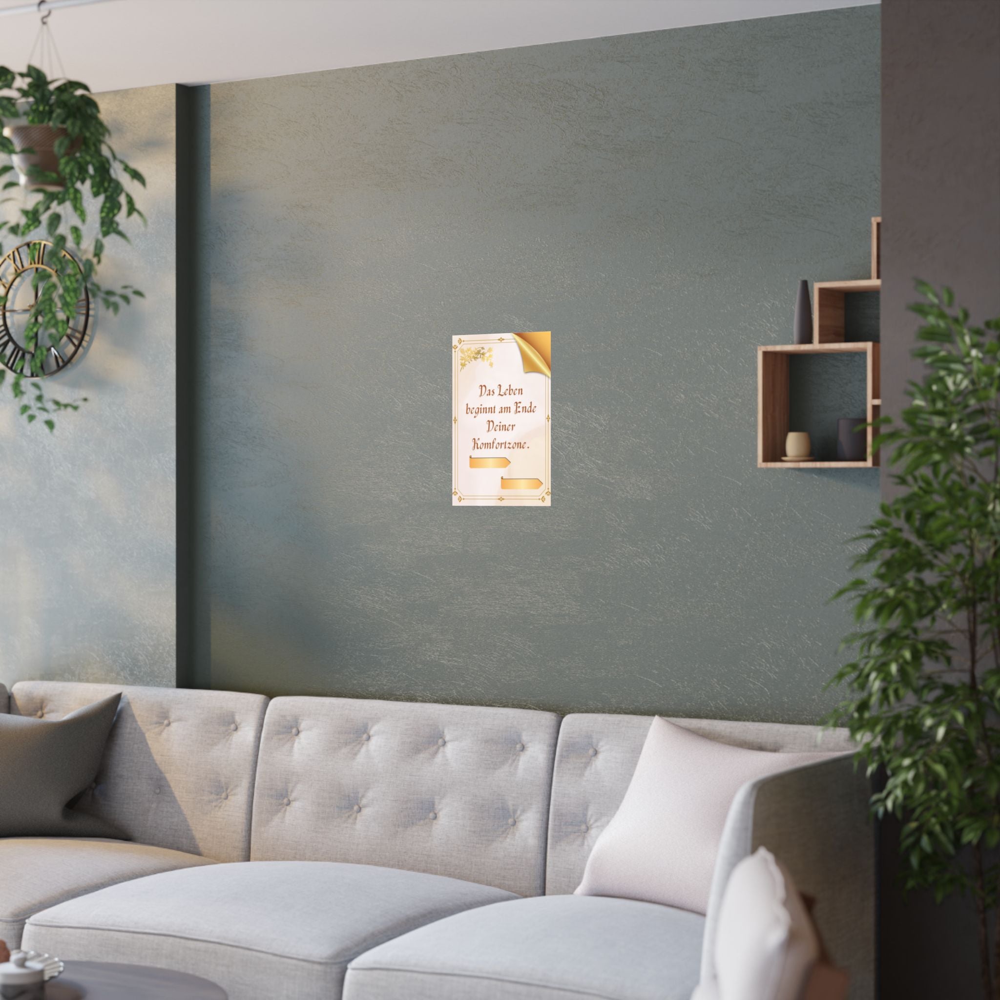 Inspirierender Wandbilddruck, Motivierendes Dekor