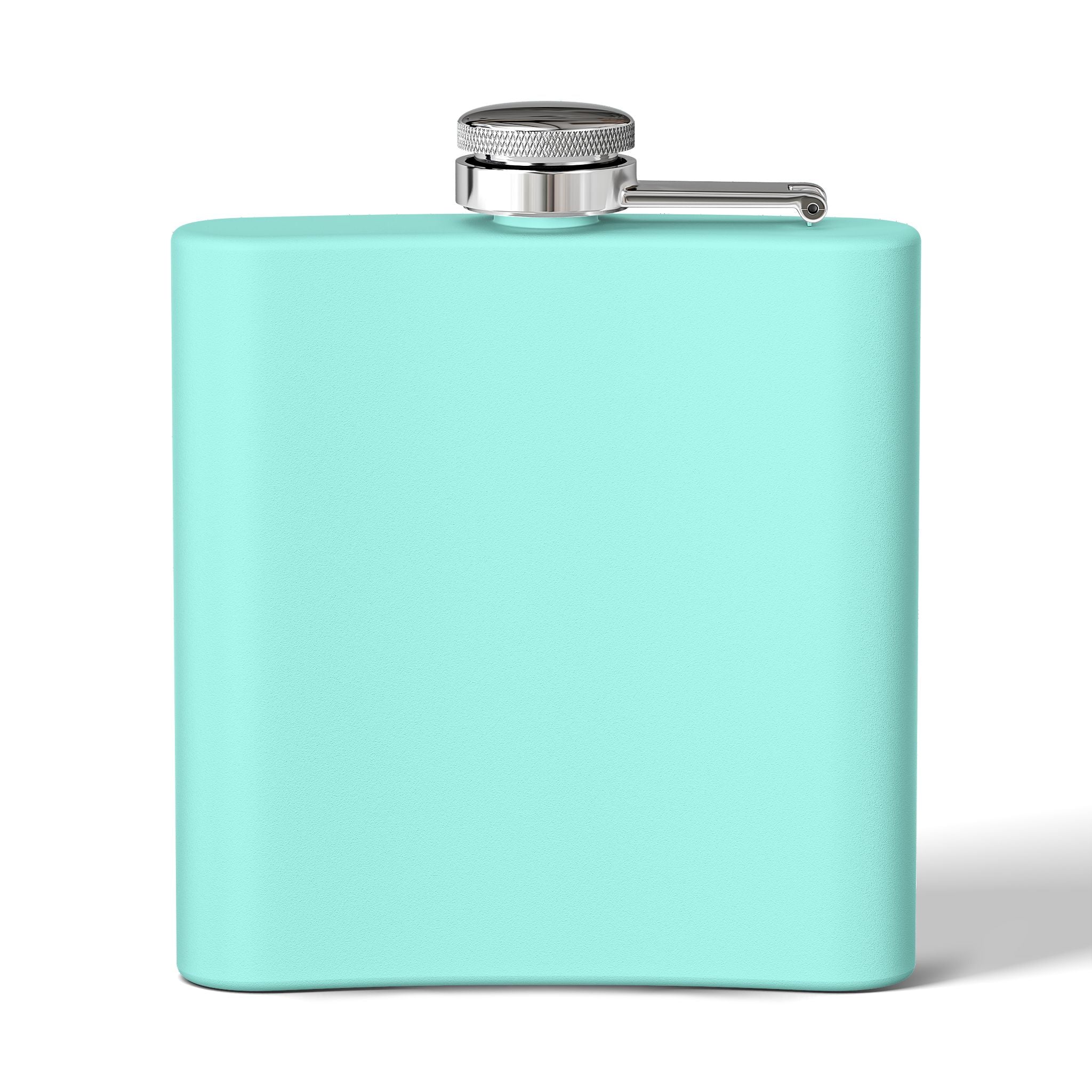 Western Cowboy Flask, Einzigartiges  Edelstahl Flachmann  Türkis