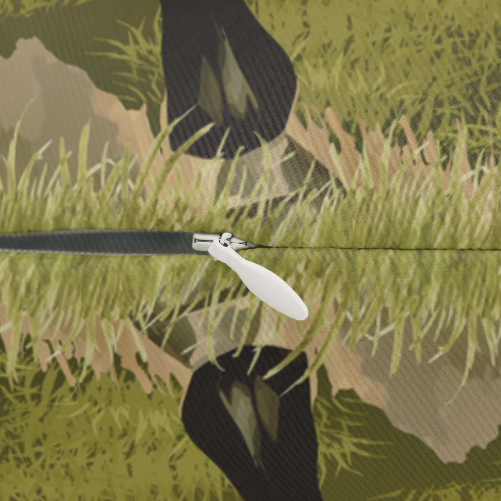 Details für Lendenkissen Schwarzer Hengst Motiv Reißverschluss