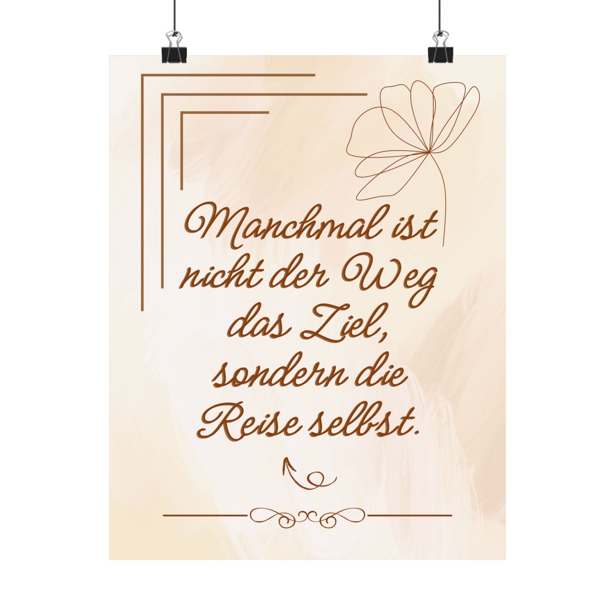 Inspirierender Satin Posterdruck, Motivierende Wandkunst