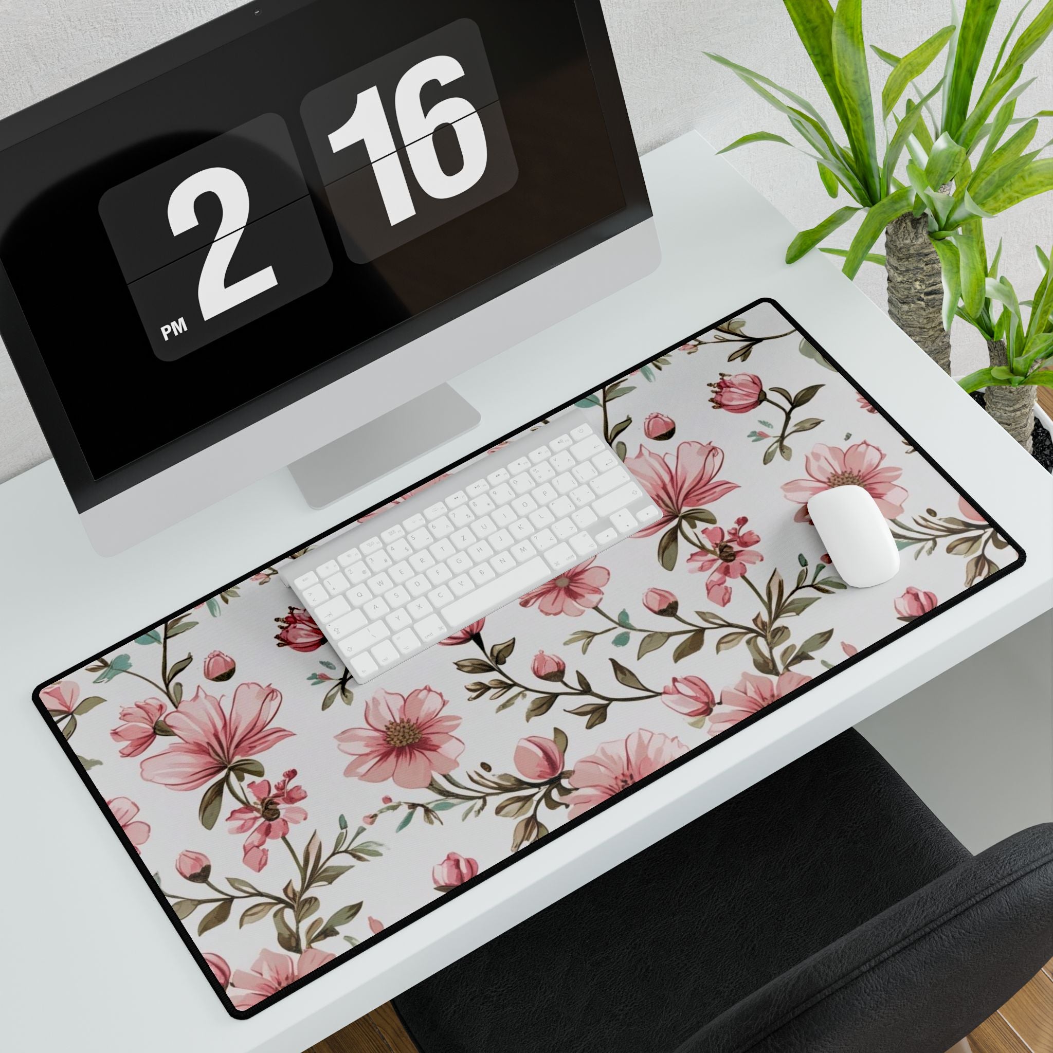 Schreibtischunterlage mit Blumenmuster für stilvolle Arbeitsplatz Dekor für die Damen auf dem Tisch