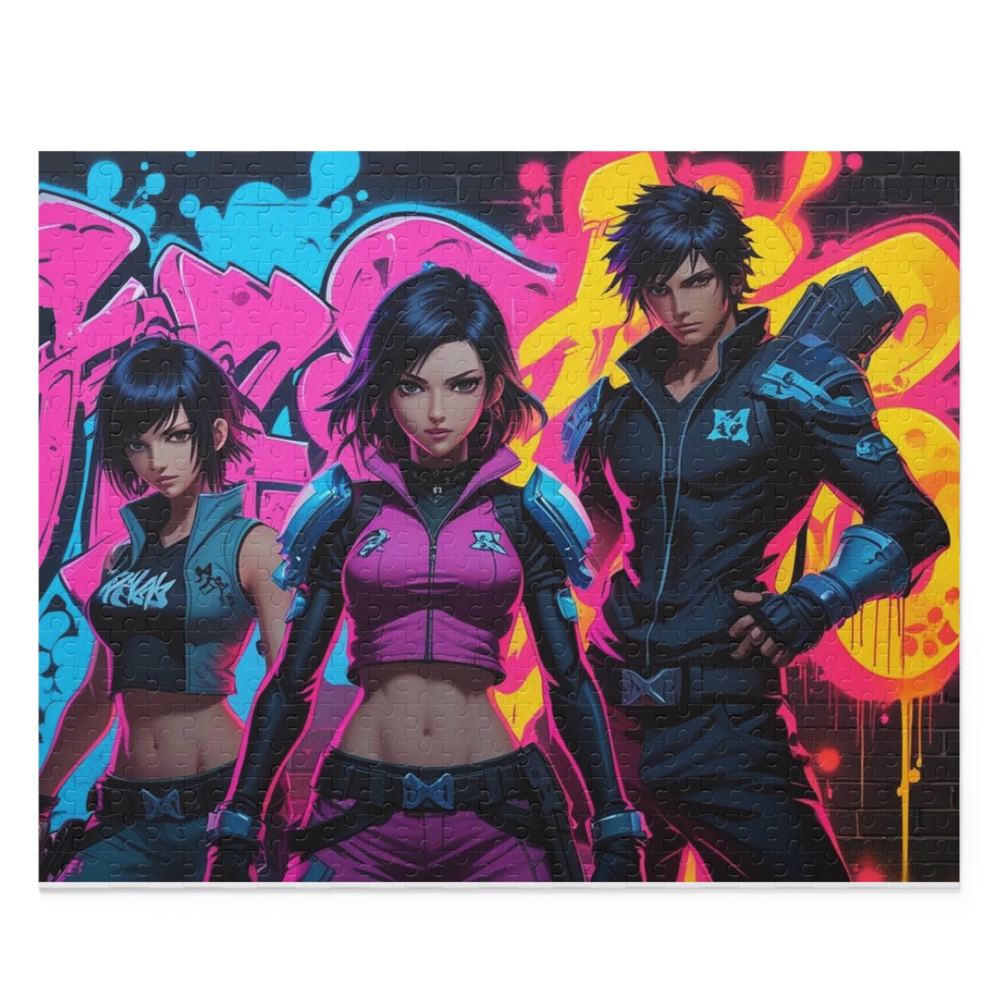 Lebendiges Street-Art-Puzzle 500 Teile für Game Fans