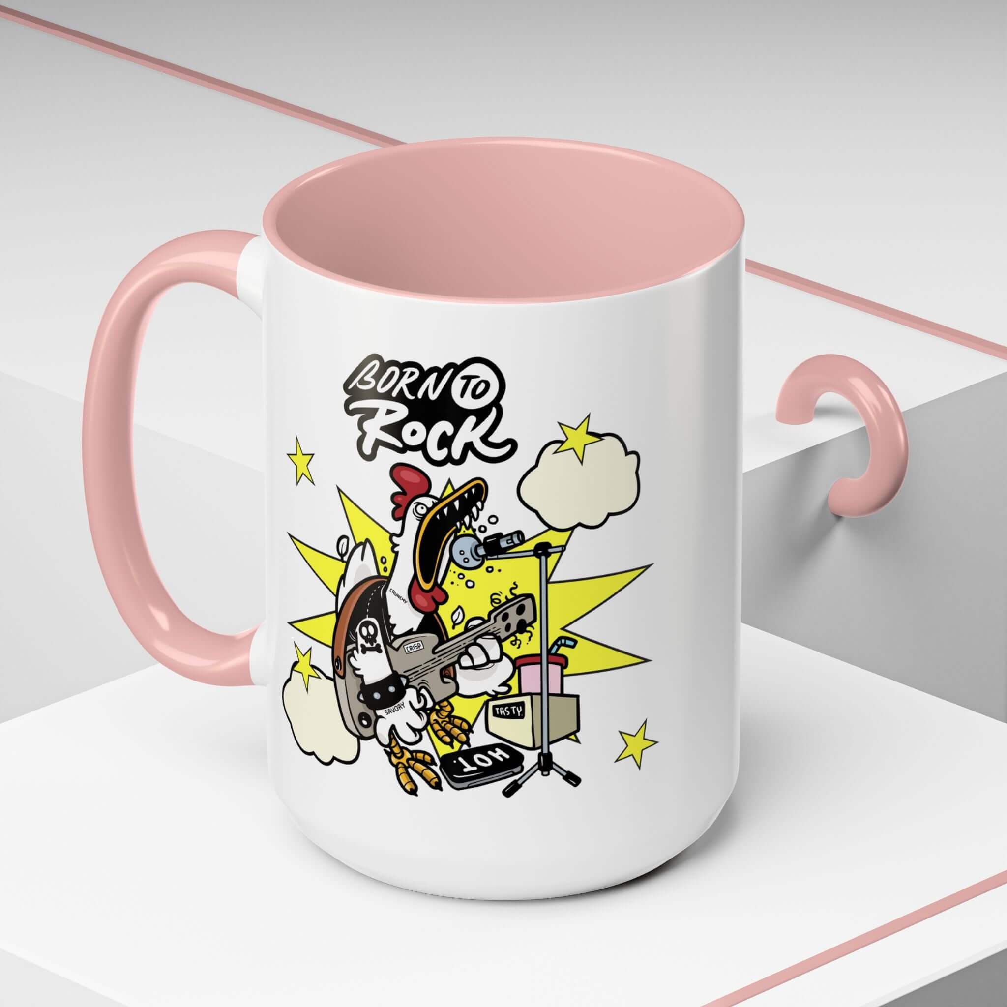 Details für Kaffeetasse - mit Gitarren Cartoon Akzent