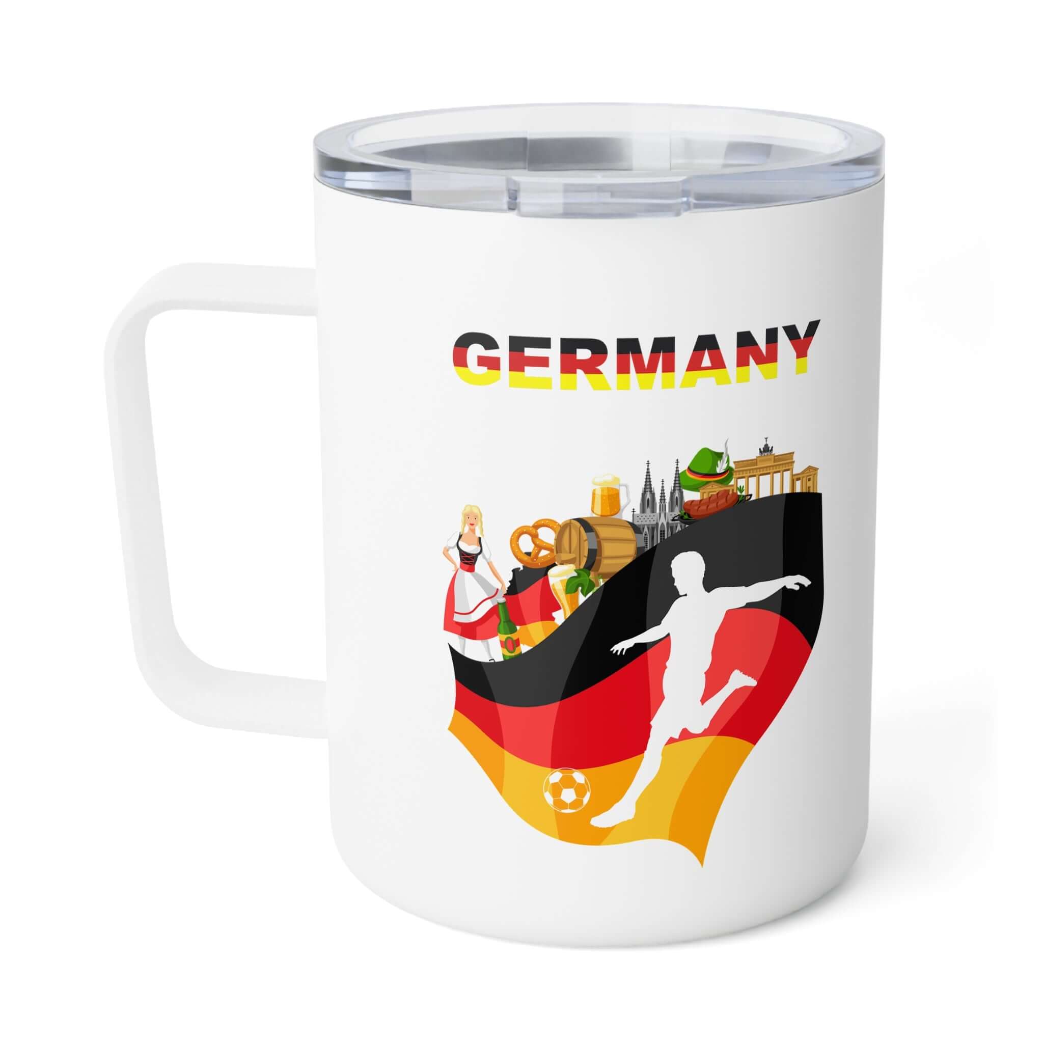Details für Isolierter Reisebecher Deutsche Flagge