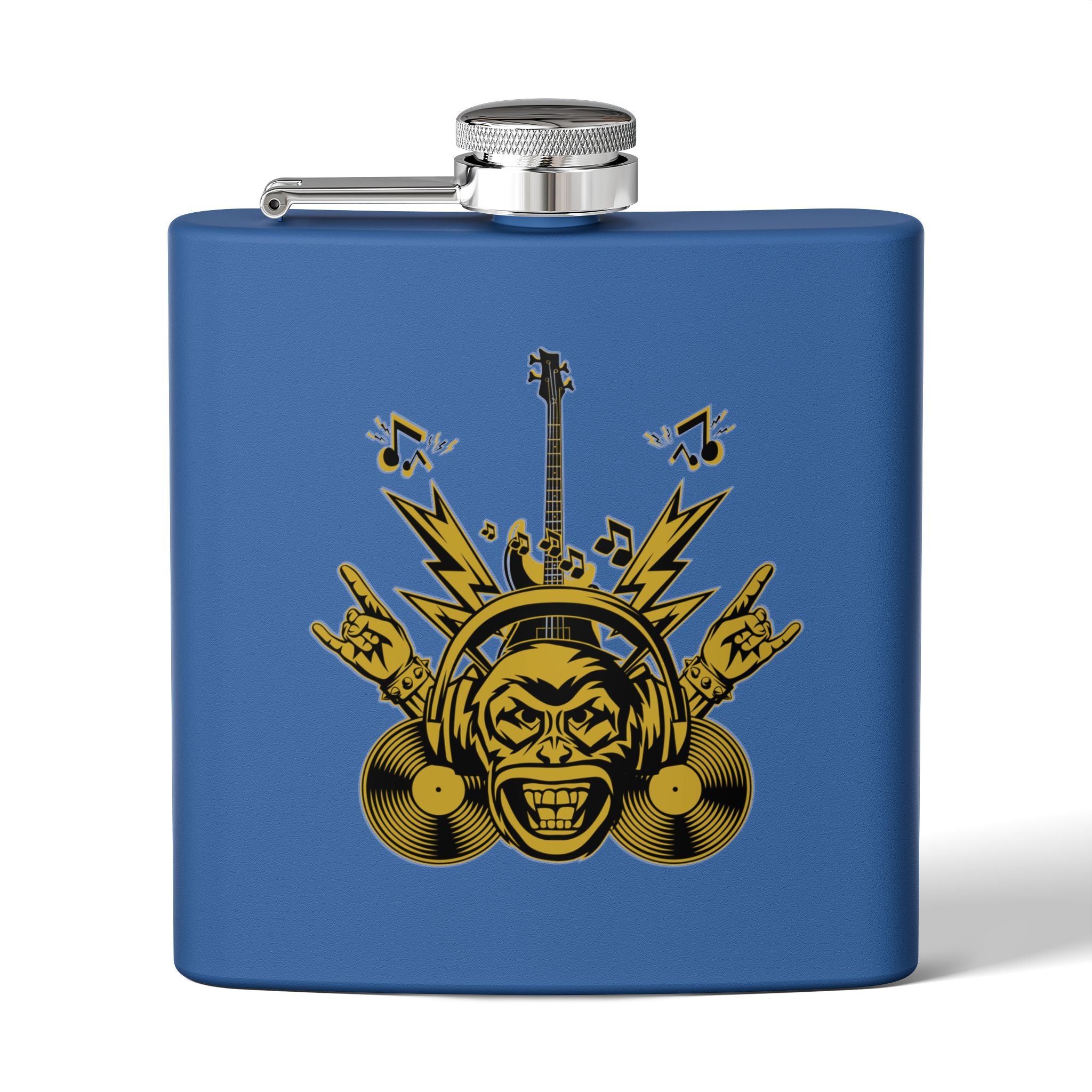Rockin' Music Lover's Flachmann - 6oz Edelstahl-Flachmann  royal